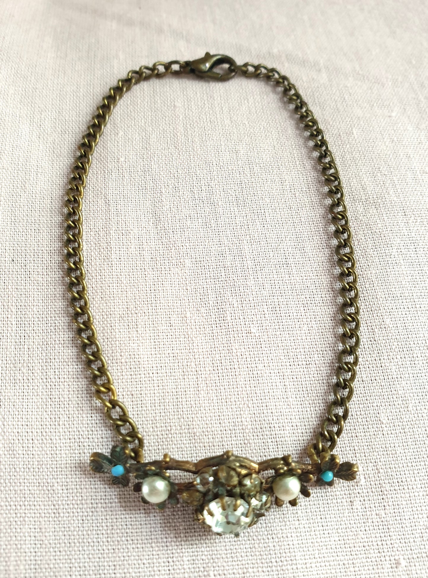 Pretty Dainty Bronze Tone Bracelet. Recycled Jewellery.
