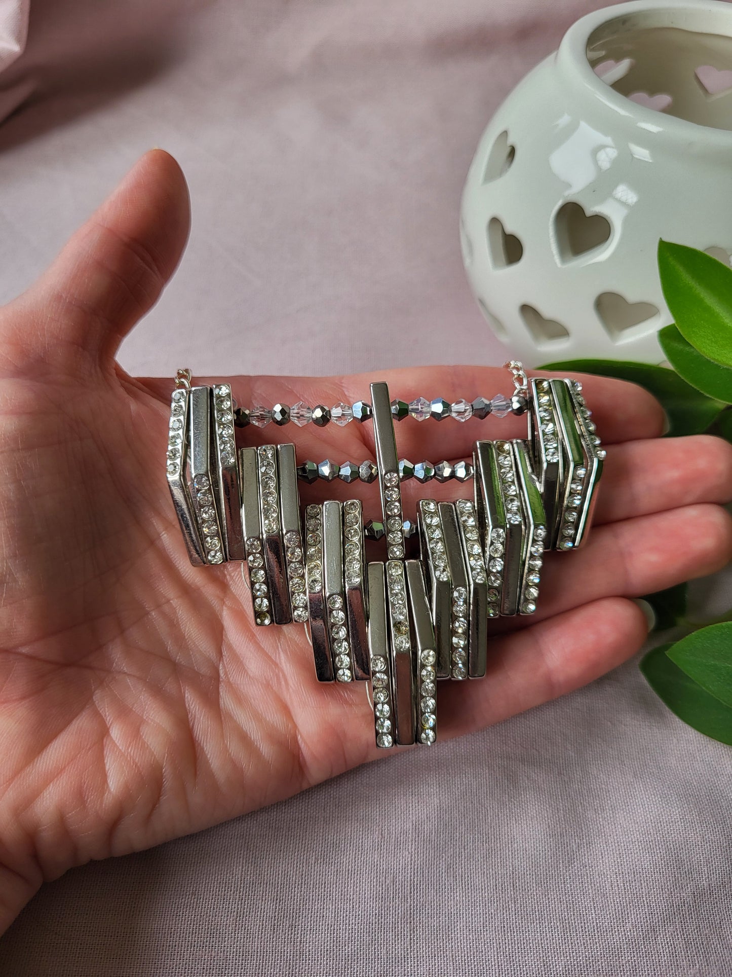 Upcycled Silver Chunky Statement Necklace