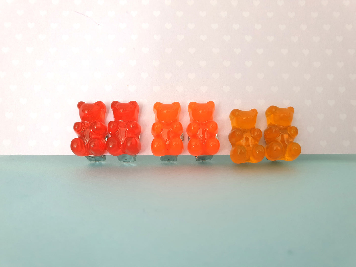 Gummy Bear Earrings. Clip On Earrings. Gummi Bear Earrings. Candy Lover Gift. Teddy Bear Earrings. Gummy Bears Jewellery. Gummi Bear Jewelry