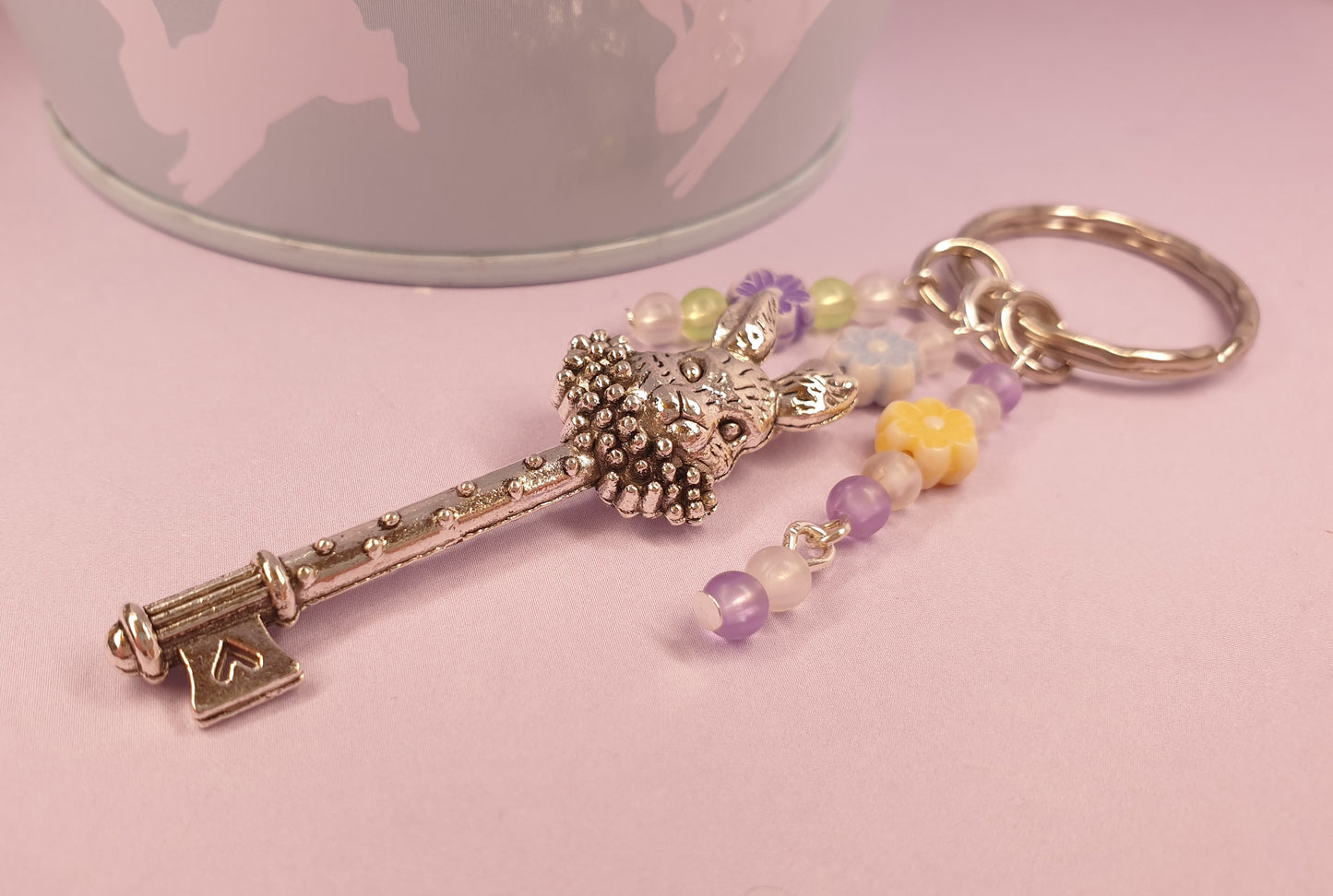 Rabbit Keyring. Easter Bunny Key Ring, Spring, Easter Gift