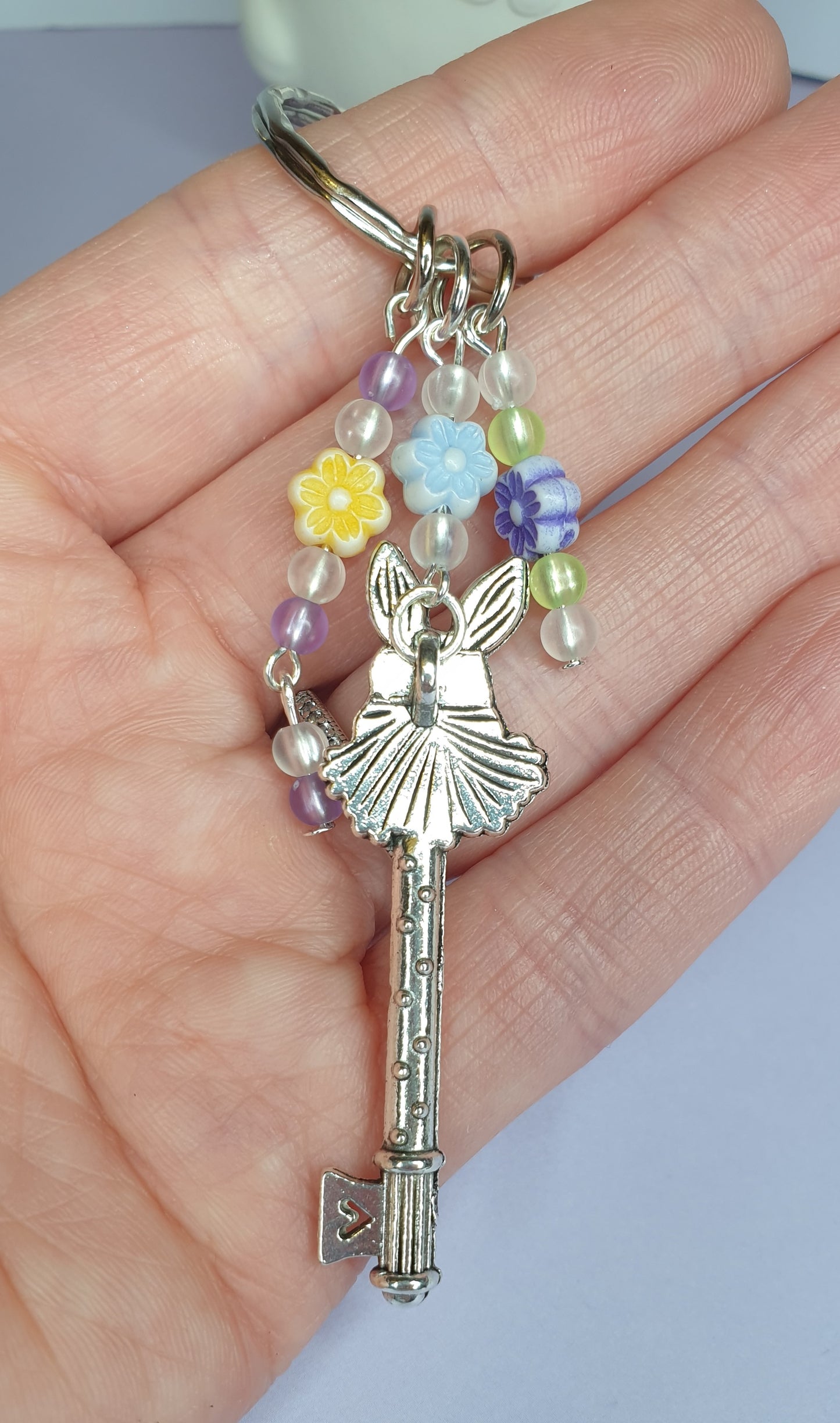 Rabbit Keyring. Easter Bunny Key Ring, Spring, Easter Gift