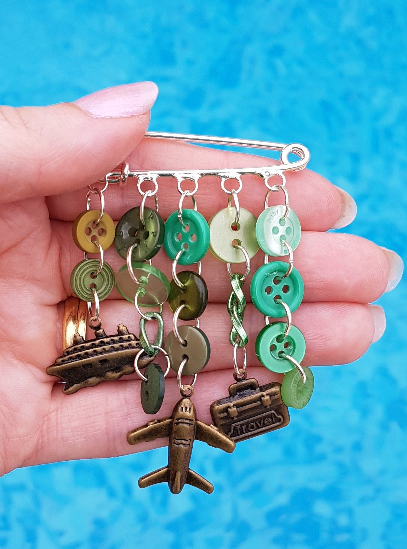 Pretty Kilt Pins, Bag Charm, Jacket Pin, Lapel Pin, Pin Badge, Custom Order, Pretty, Buttons, Charms, Brooch Mothers Day Gift