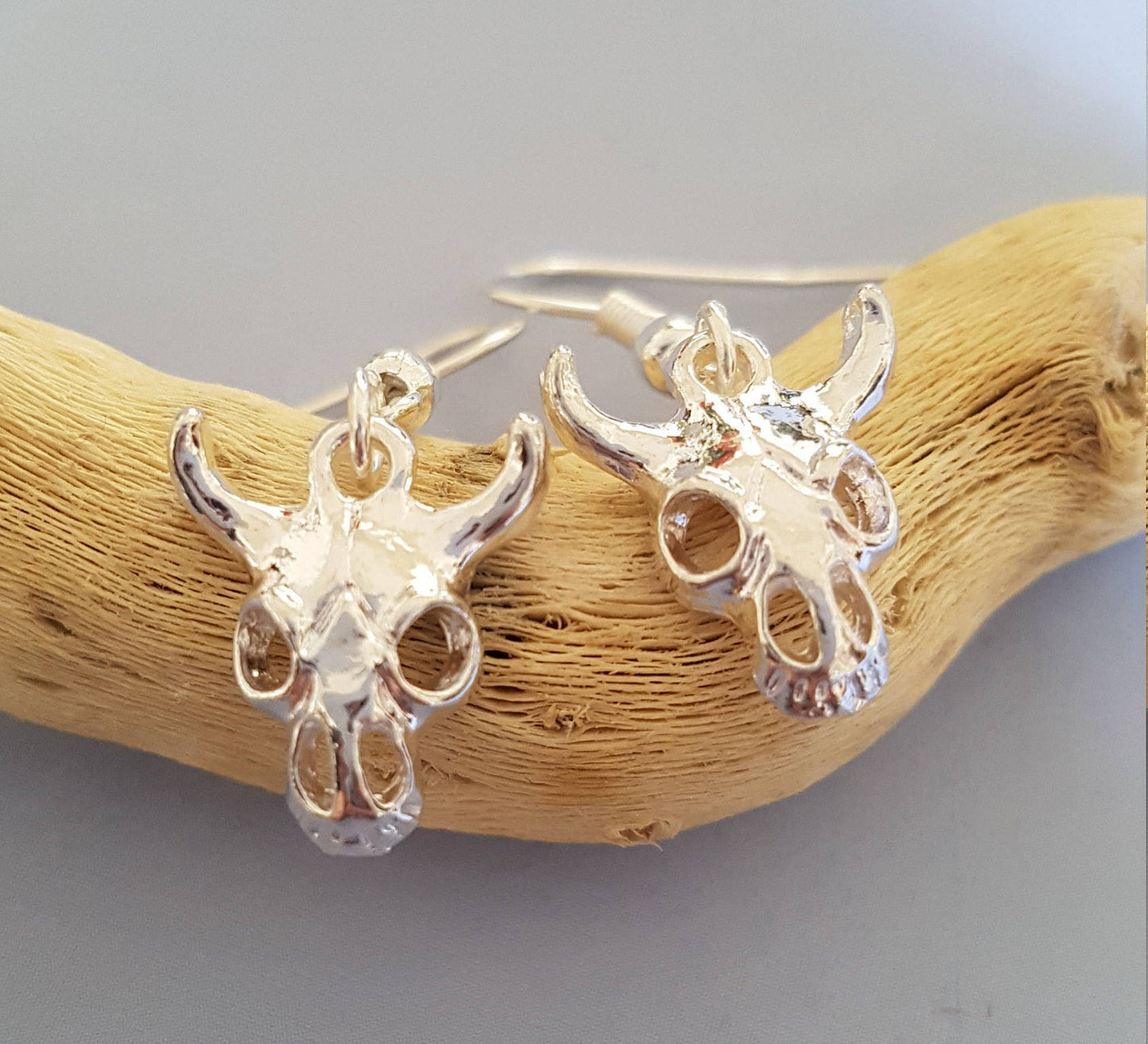 Animal Skull, Skull, Skeleton, Small Skull Earrings. Halloween Clip On Hypoallergenic, Allergy Free Stocking Filler