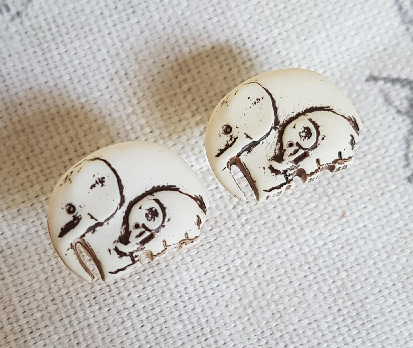 Elephant Stud Earrings. Elephant Lover Gift, Studs, Dumbo, Nelly the Elephant, Hypoallergenic, Nickel and Allergy Free, Clip Ons