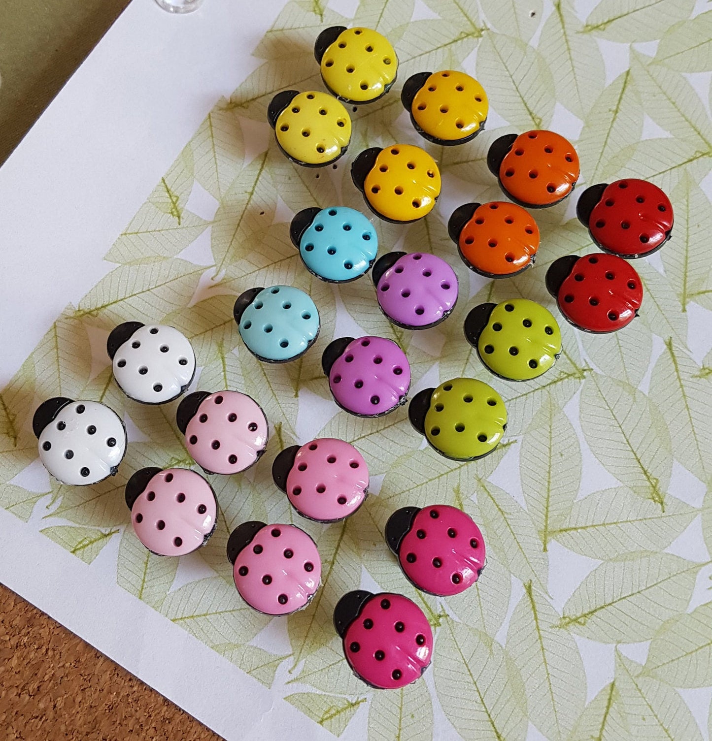 Large Ladybird Stud Earrings Choice of Colours Kitsch Cute Funky Hypoallergenic Allergy Lead Nickel Free Mothers Day