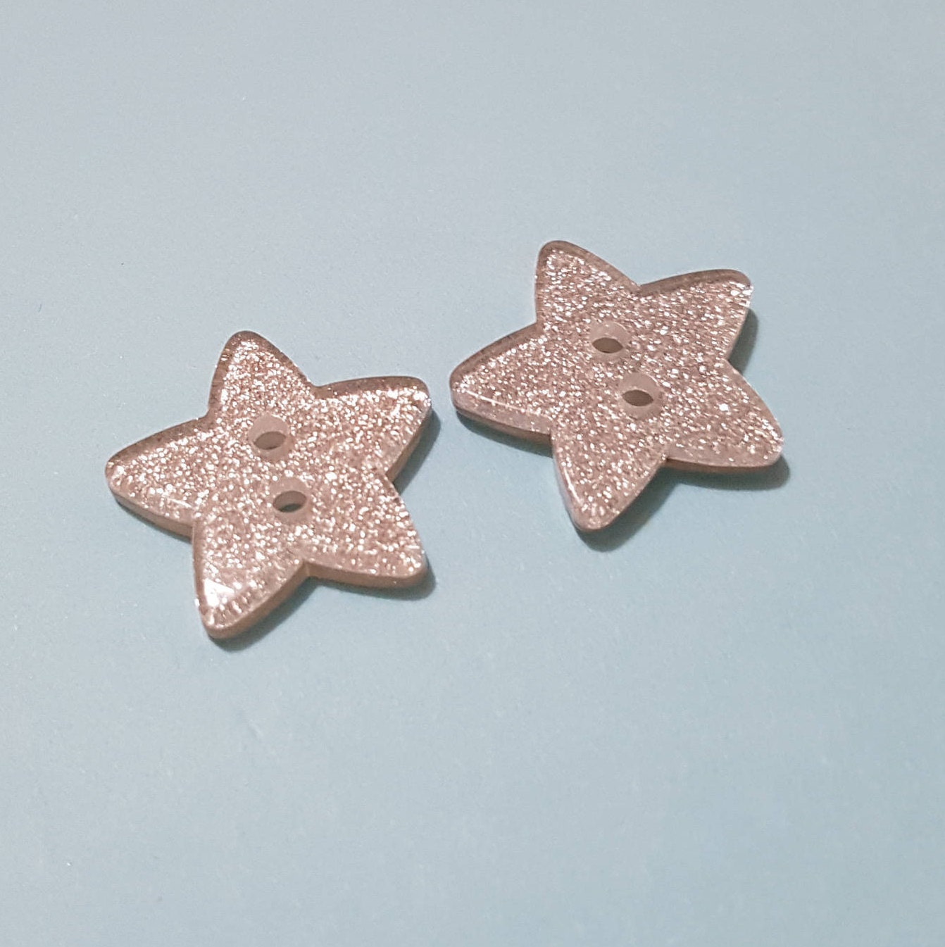Glitter Star Stud Earrings. Choice of Colours - Red, Silver, Orange, Green, Pink, Blue, Purple, Yellow. Hypoallergenic, Allergy Free