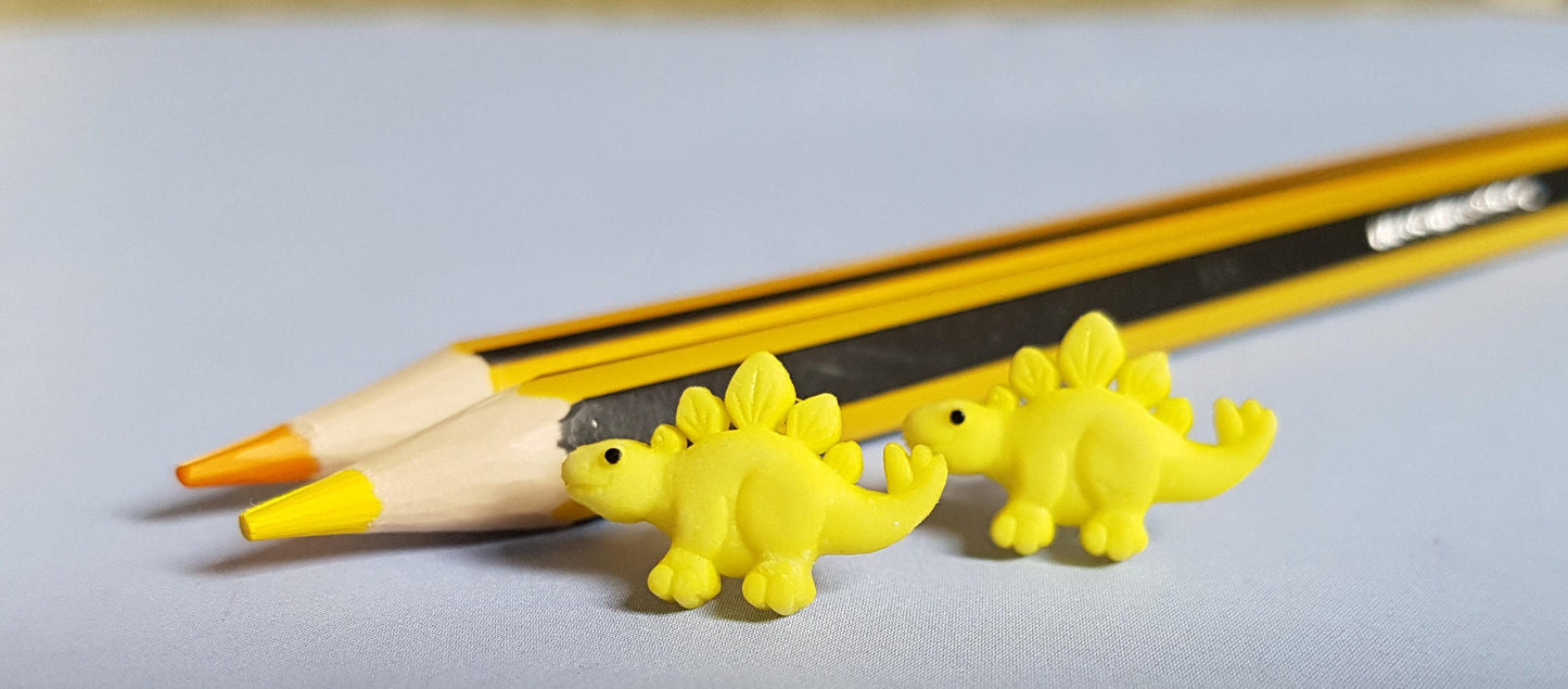 Cute Dinosaur Studs Earrings Colourful Colorful Dino T Rex Triceratops Stegosaurus Brontosaurus Allergy Free Hypoallergenic Stocking Filler