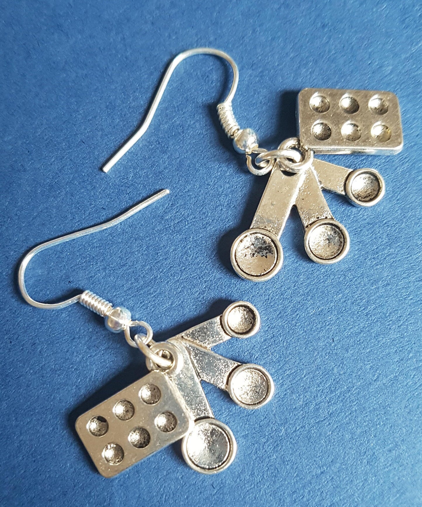 Cupcake, Cook Book, Tea Pot, Baking Set Earrings Recipe, Cooking, Food, Muffin, Cake,Silver. Hypoallergenic, Nickel Allergy Free Mothers Day