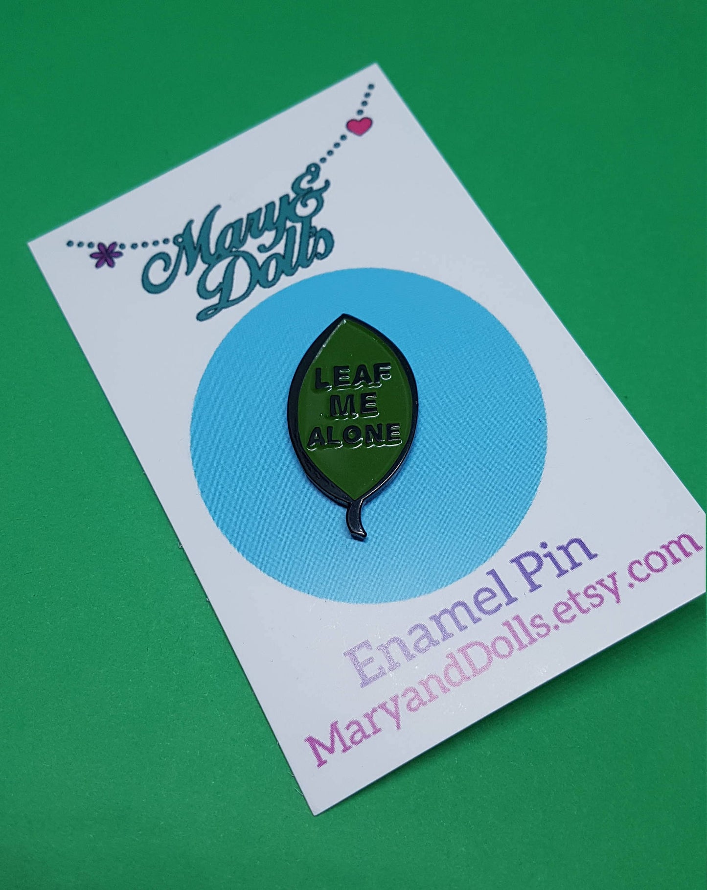 Leaf Me Alone Soft Enamel Pin, Pin Badge, Hat Pin, Lapel Pin. Leave Me Alone.