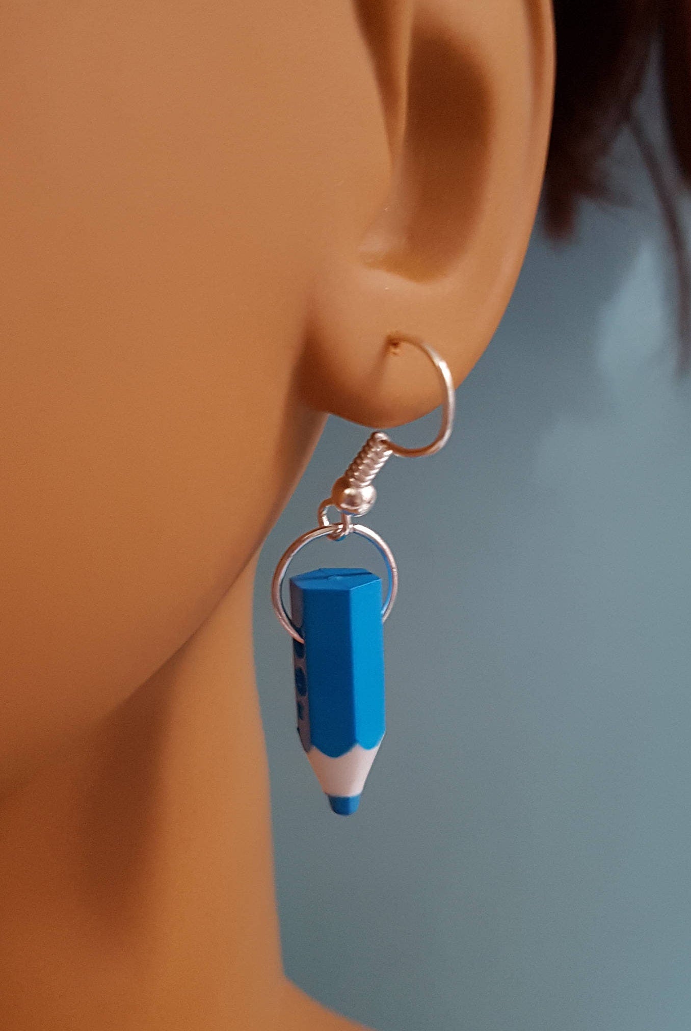 Cute Mini Pencil Earrings. Stationery, Pens, Cute, Clip Ons, Hypoallergenic, Allergy, Lead, Nickel Free Stocking Filler Teacher Gift