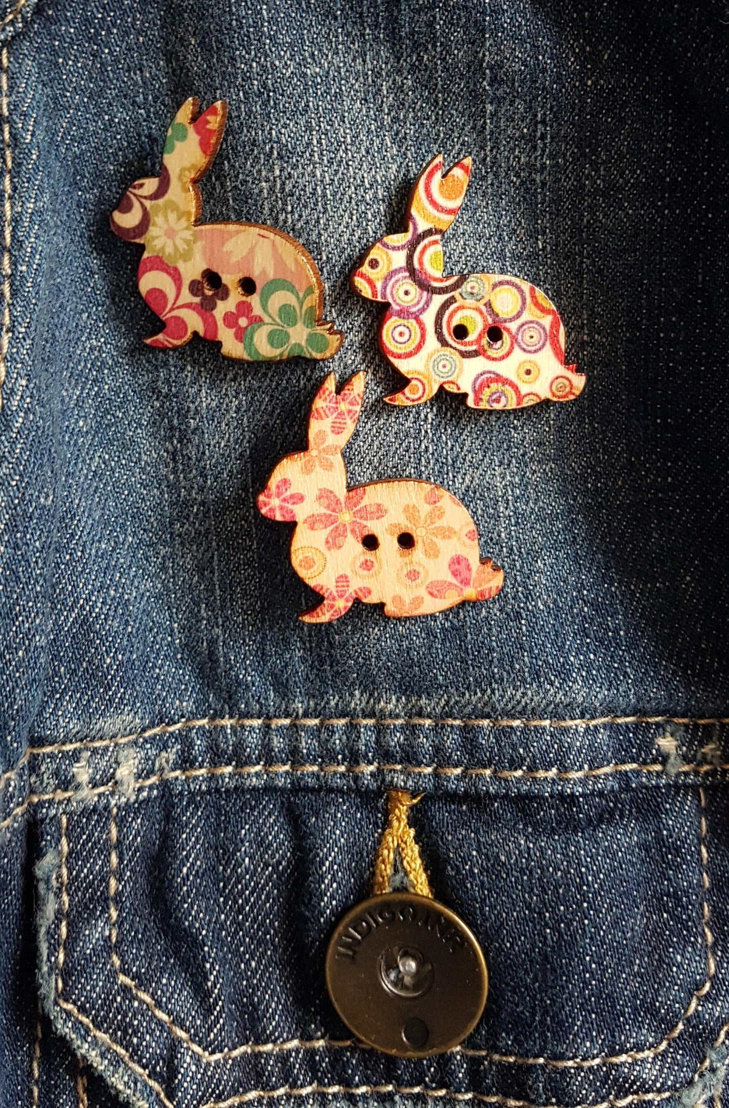 Wooden Rabbit Pin. Bunny Pin. Easter Bunny. Rabbit Jewellery. Rabbit Lover Gift. Fun Pin. Animal Pin. Quirky Pin. Easter Gift. Rabbit Gift.