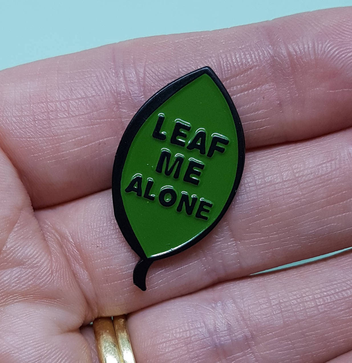 Leaf Me Alone Soft Enamel Pin, Pin Badge, Hat Pin, Lapel Pin. Leave Me Alone.