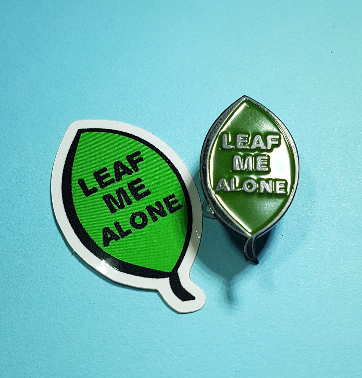 Leaf Me Alone Soft Enamel Pin, Pin Badge, Hat Pin, Lapel Pin. Leave Me Alone.