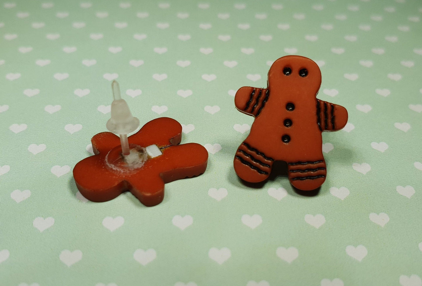 Gingerbread Man Studs, Christmas Earrings, Cookie, Hypoallergenic, Allergy, Nickel, Lead Free, Cute Gift, Stocking Filler