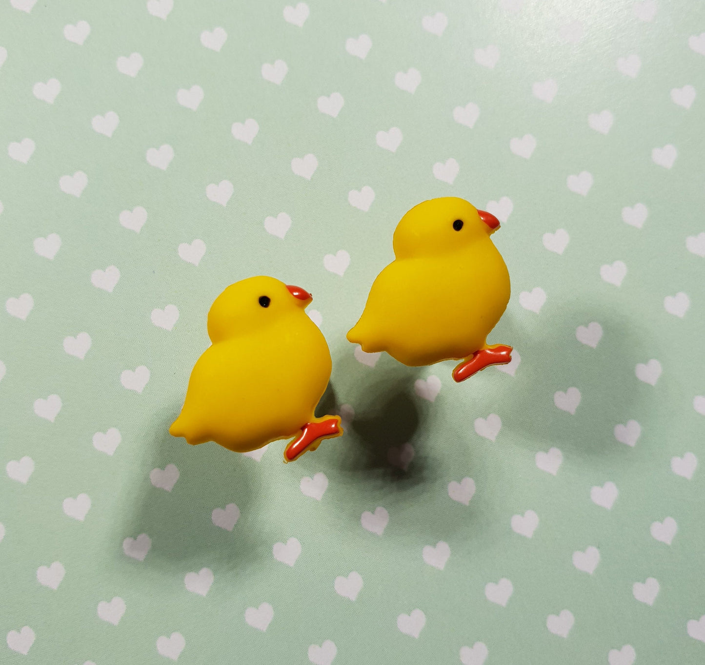 Easter Chick, Chicken Stud Earrings. Hypoallergenic, Allergy. Lead, Nickel Free. Animal, Bird, Cute