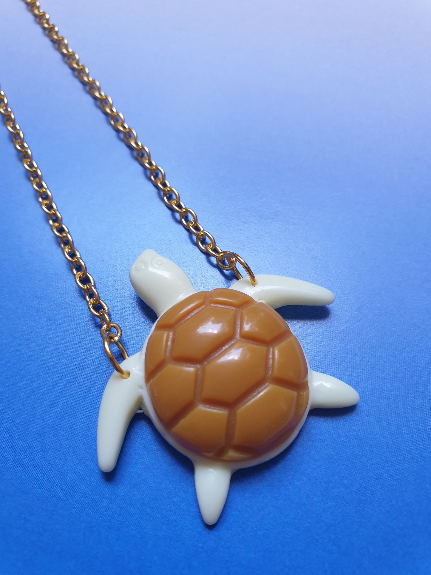 Turtle Bib Style Necklace - Pink, Blue, Yellow, Purple, Gold.  Sea Life, Ocean, Tortoise, Marine Life, Fish, Gift