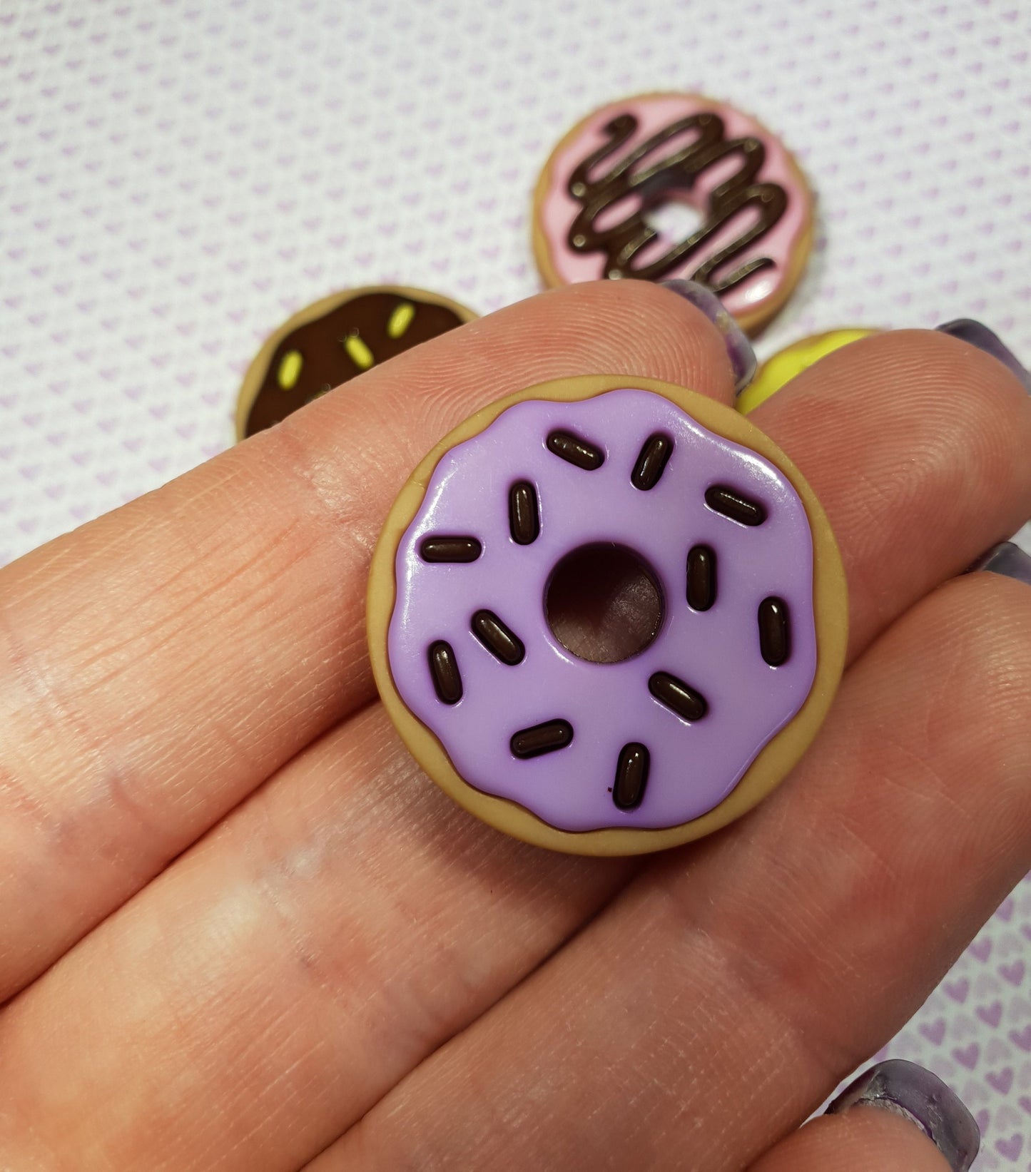 Doughnut Pin. Donut Pin. Cake Pin. Quirky Pin. Fun Pin. Donut Jewellery. Doughnut Jewelry. Cake Jewellery. Novelty Pin. Sprinkles Cake