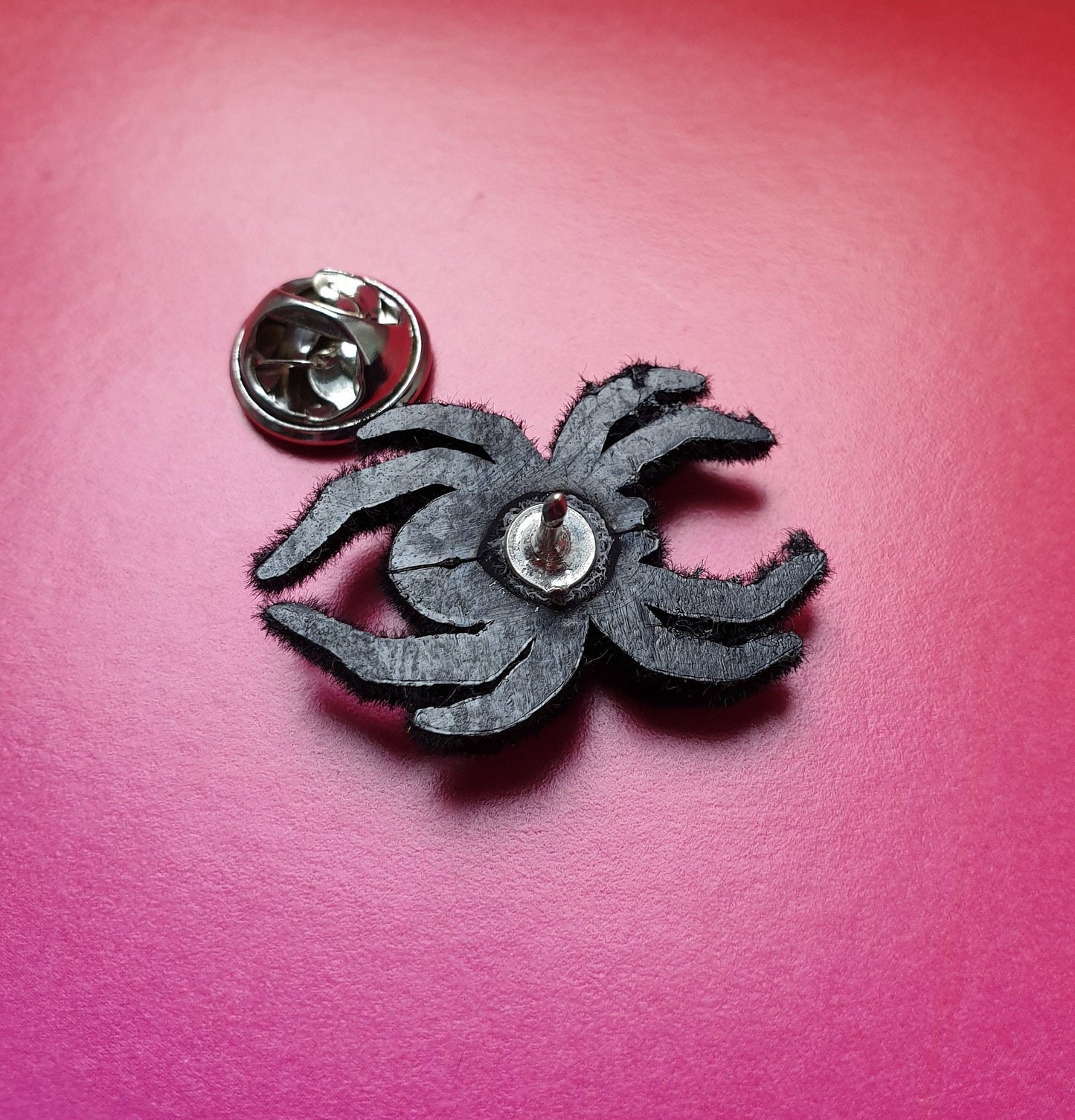 Furry Spider Pin. Halloween Costume. Halloween Pin. Tarantula Gift. Spider Gift. Spider Brooch