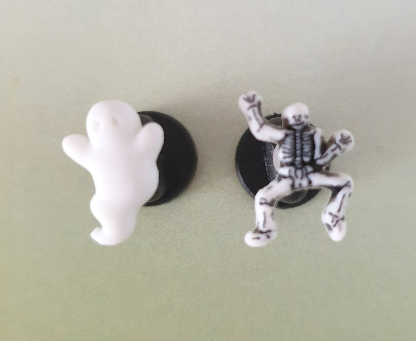 Small Halloween Themed Studs. Hypoallergenic, Allergy, Lead, Nickel Free. Earrings, Bat, Spider, Skeleton, Witches Hat, Tombstone, Ghost