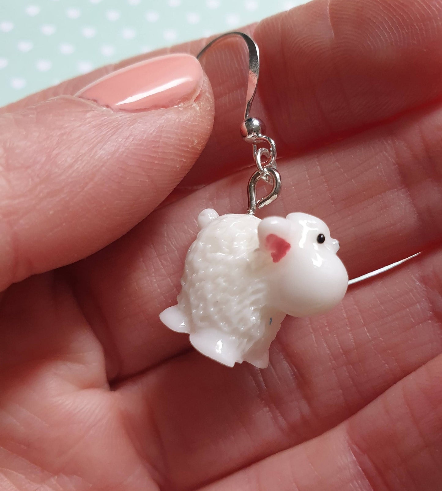 Cute 3D Sheep Earrings. Spring, Easter, Animal, Farm, Lamb. Clip On, Hypoallergenic, Allergy, Lead, Nickel Free