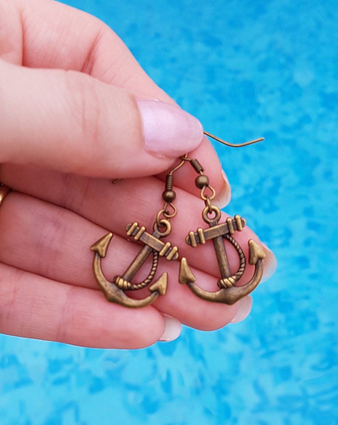 Nautical Earrings - 3D Lighthouse, Life Ring, Anchor. Silver, Brass, Sea. Hypoallergenic Allergy Lead Nickel Free