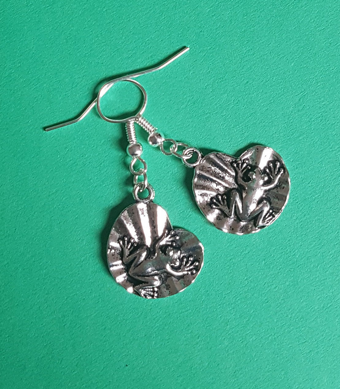 Pumpkin Carriage, Broom or Frog on Lily Pad Silver Coloured Earrings. Fairytale, Witch. Hypoallergenic, Allergy, Lead, Nickel Free.