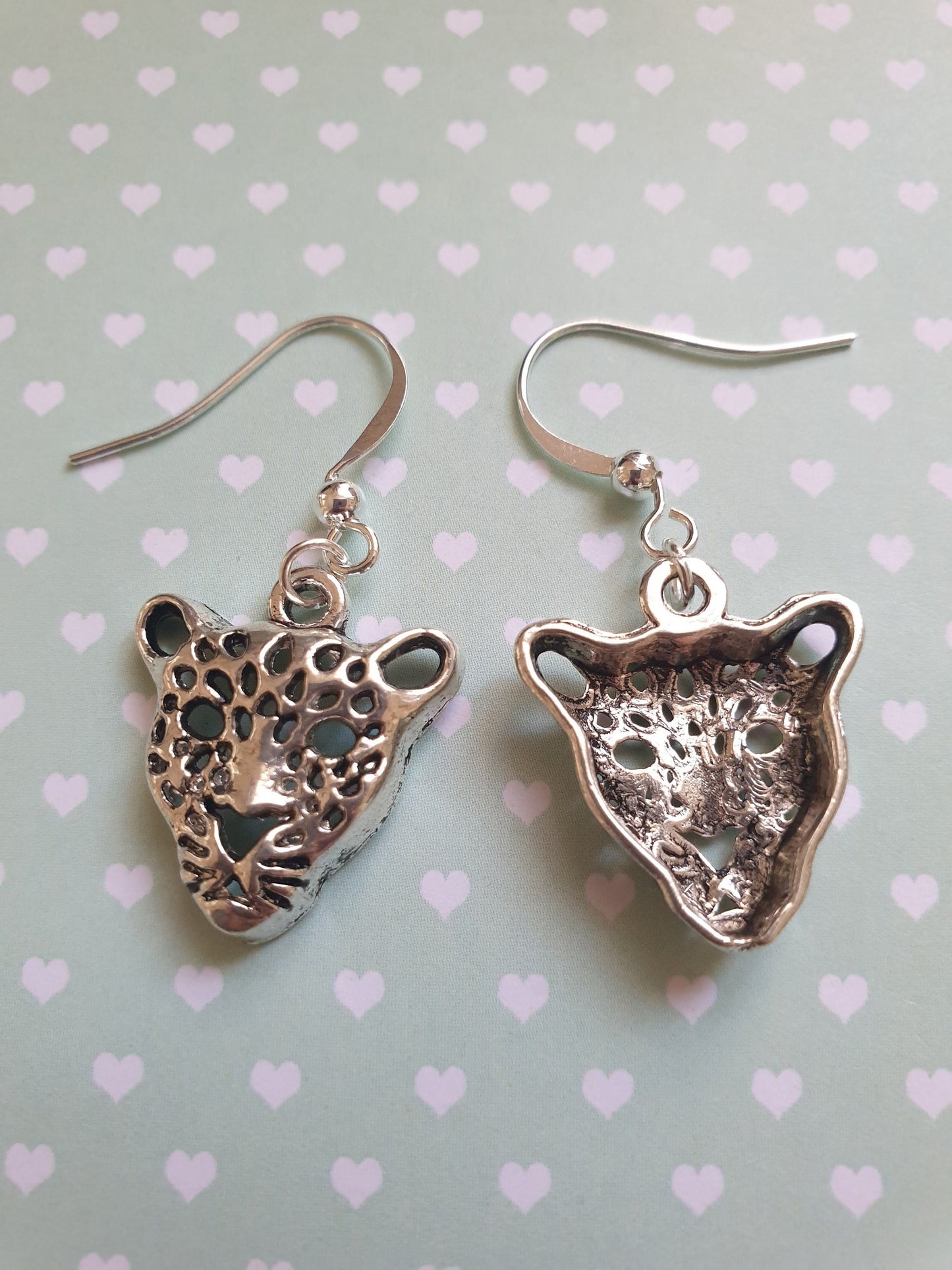 Elephant Head, Cheetah, Zebra, Giraffe Earrings. Silver, Animals. Clip Ons, Hypoallergenic, Allergy, Lead, Nickel Free. Stocking Filler