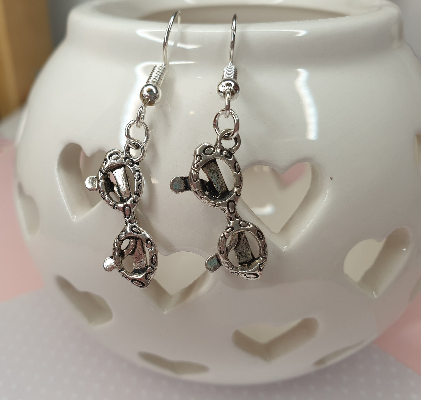 Dresses, Glasses or Shoes Earrings. Clothes, Clothing, Fashion, Sunglasses, Silver. Clip On, Hypoallergenic, Allergy, Lead, Nickel Free