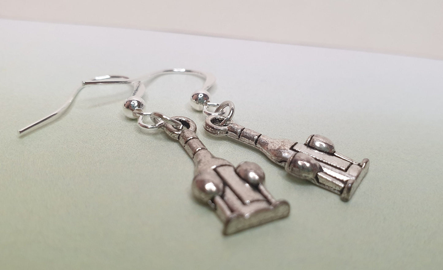 Wheelbarrow or Wine Bottle Silver Earrings. Hypoallergenic, Allergy, Nickel, Lead Free. Gardening, Prosecco, Garden