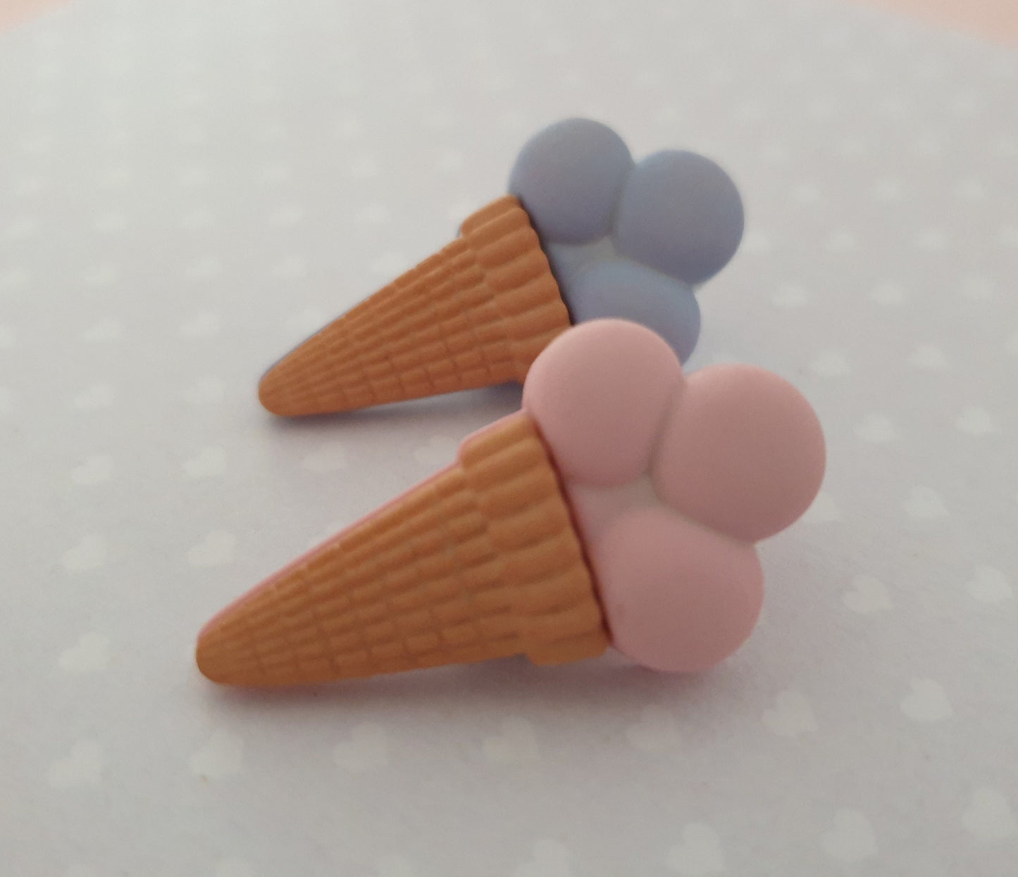 Ice Cream Lapel Pin (3 Scoops). Pastel Colours, Summer. Ice Lolly, Food, Sweet Treat.