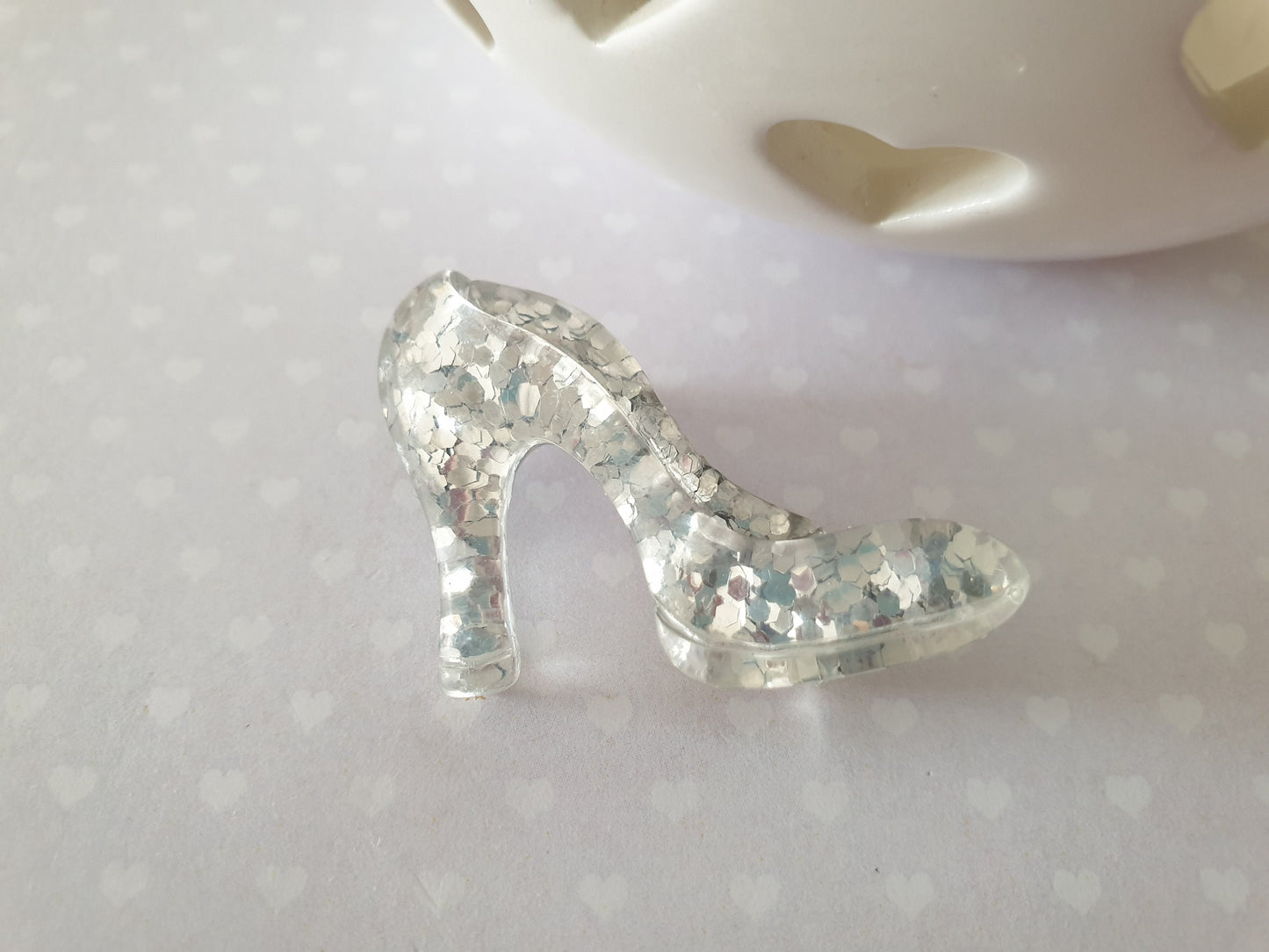 High Heel Shoe Brooch with Glitter Or Butterfly Detail. Mothers Day Gift, Stocking Filler