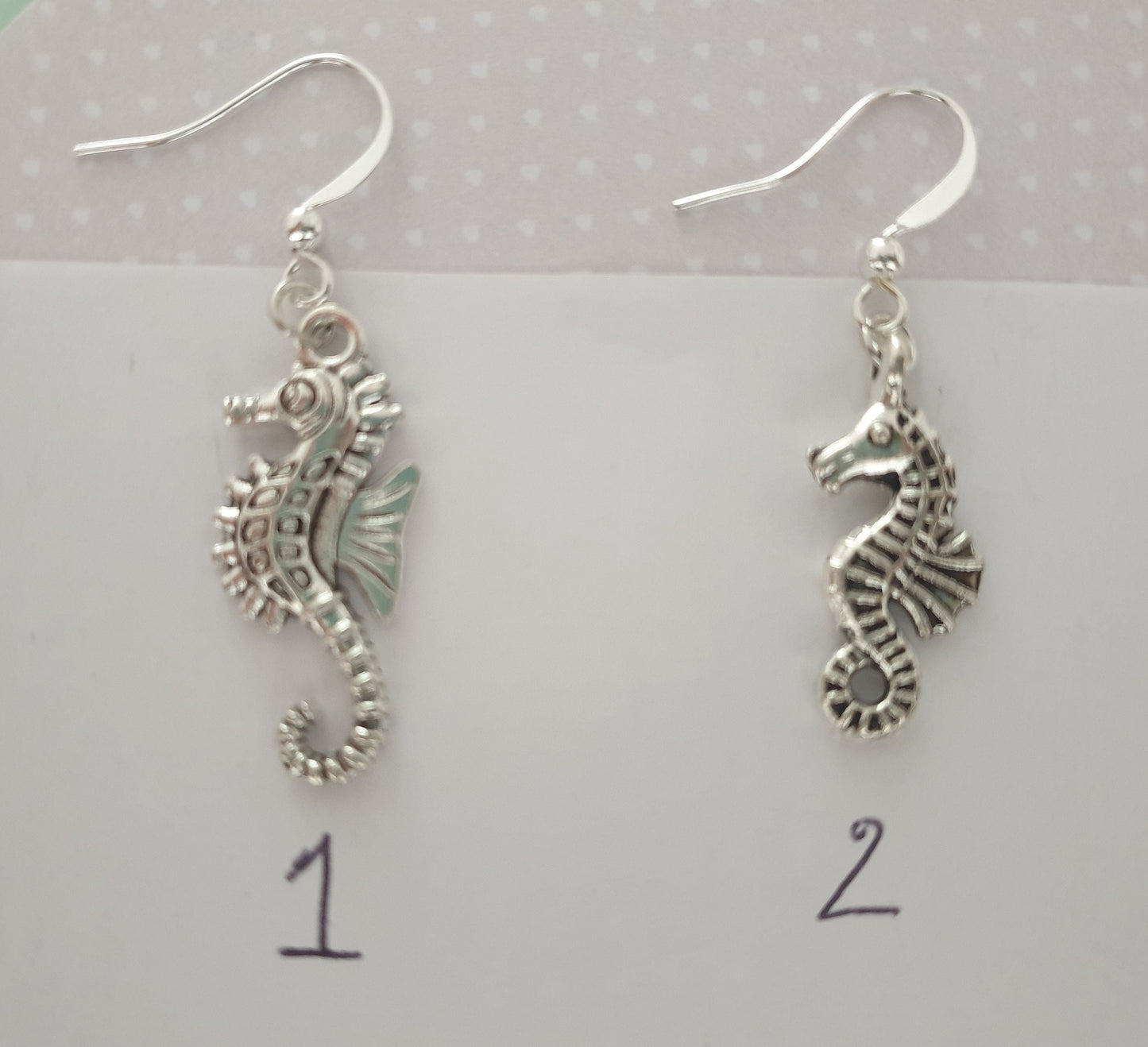 Seahorse Silver Earrings. Sea Horse, Sealife, Ocean, Animals. Clip On, Hypoallergenic, Allergy, Lead, Nickel Free. Gift for Her. Summer