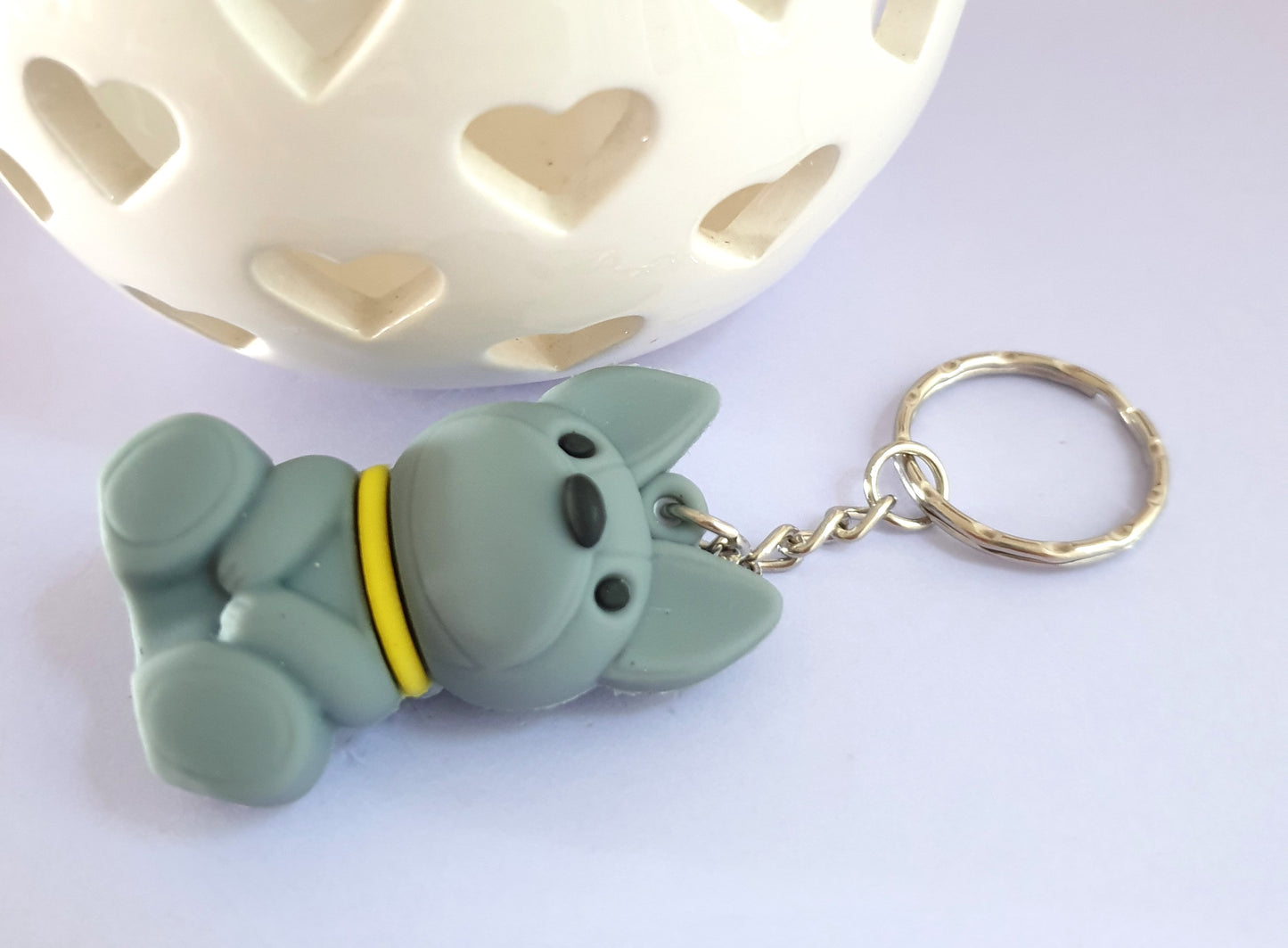 Schnauzer Dog Keyring. Cute Dog Keychain