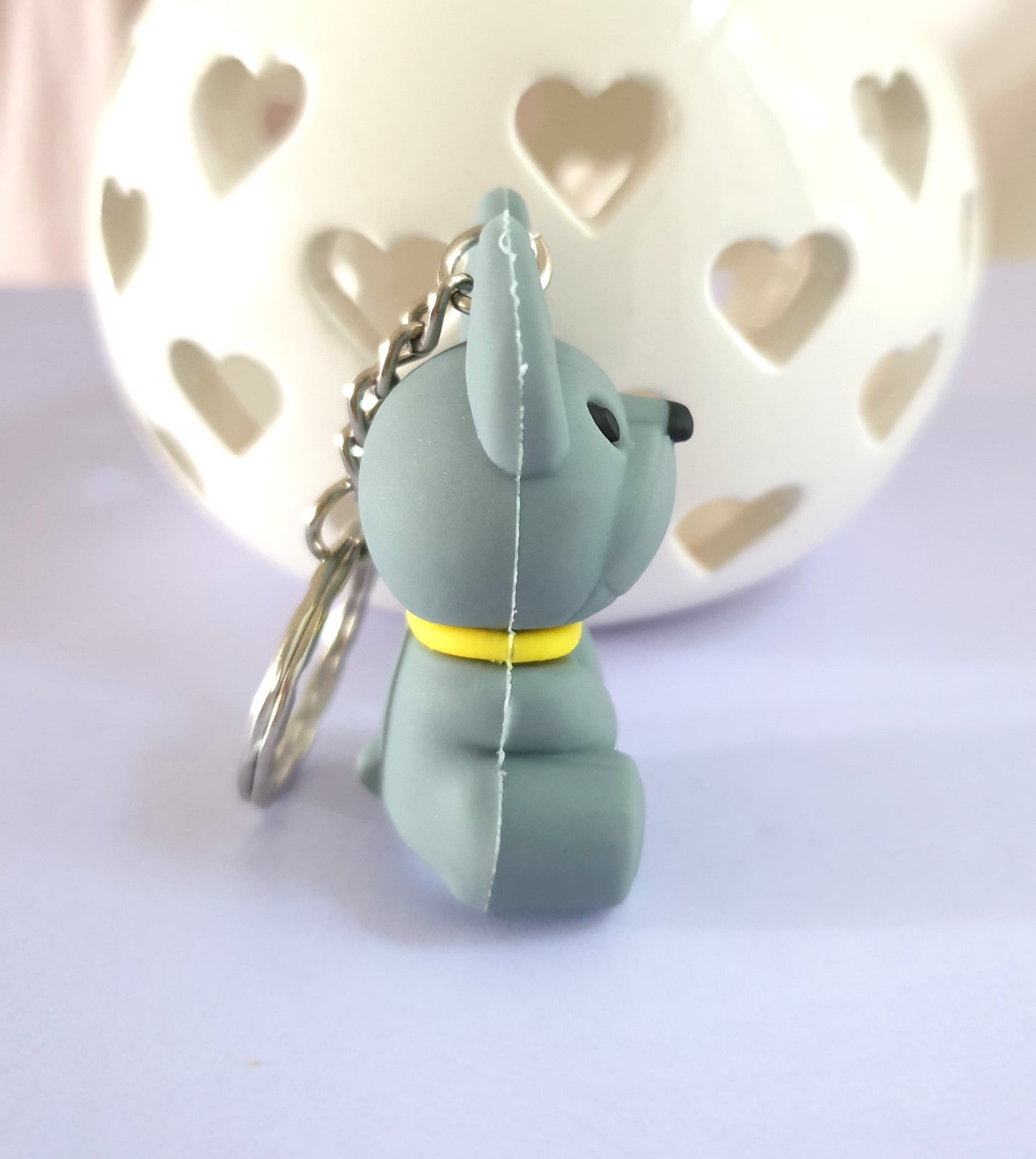 Schnauzer Dog Keyring. Cute Dog Keychain