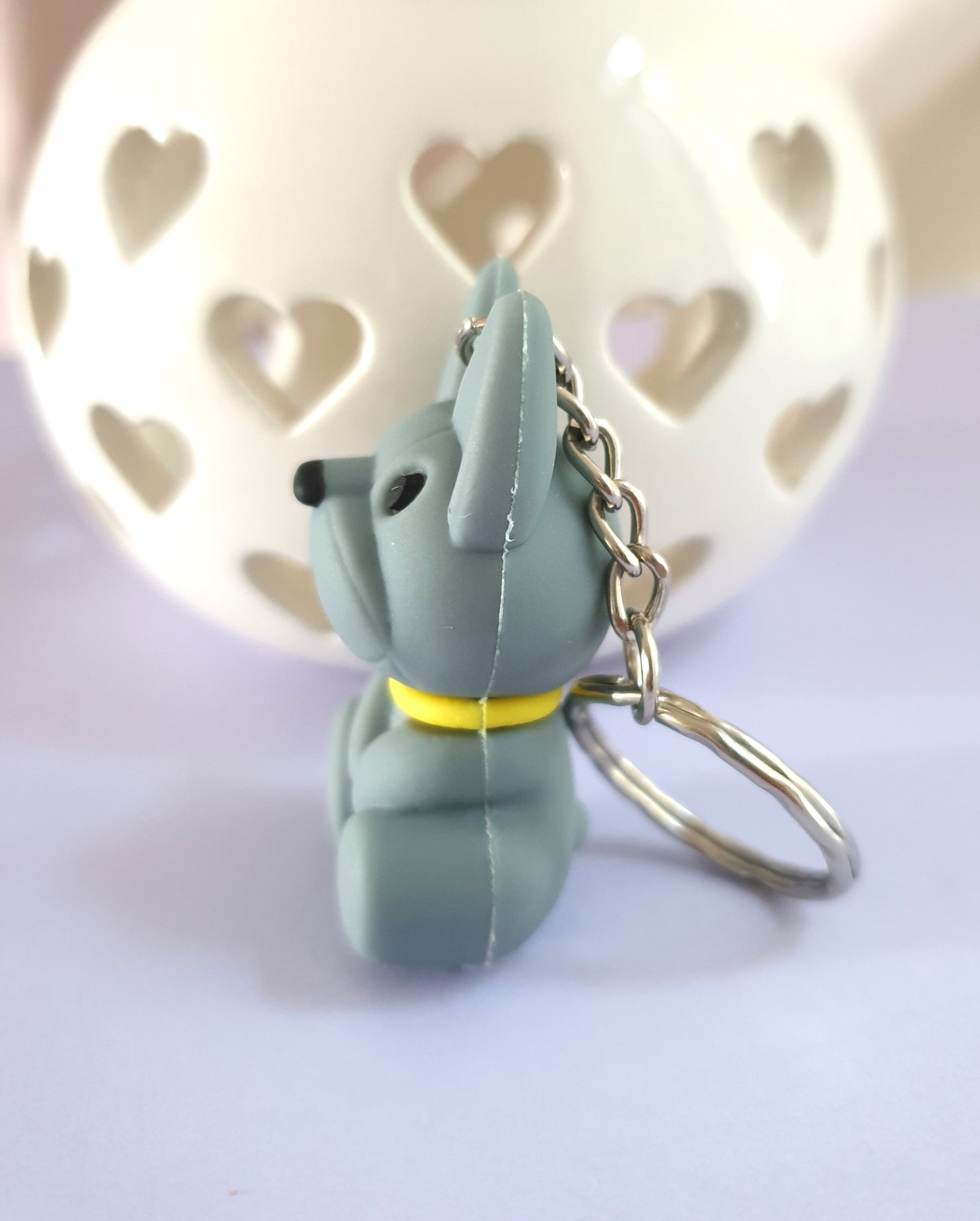 Schnauzer Dog Keyring. Cute Dog Keychain