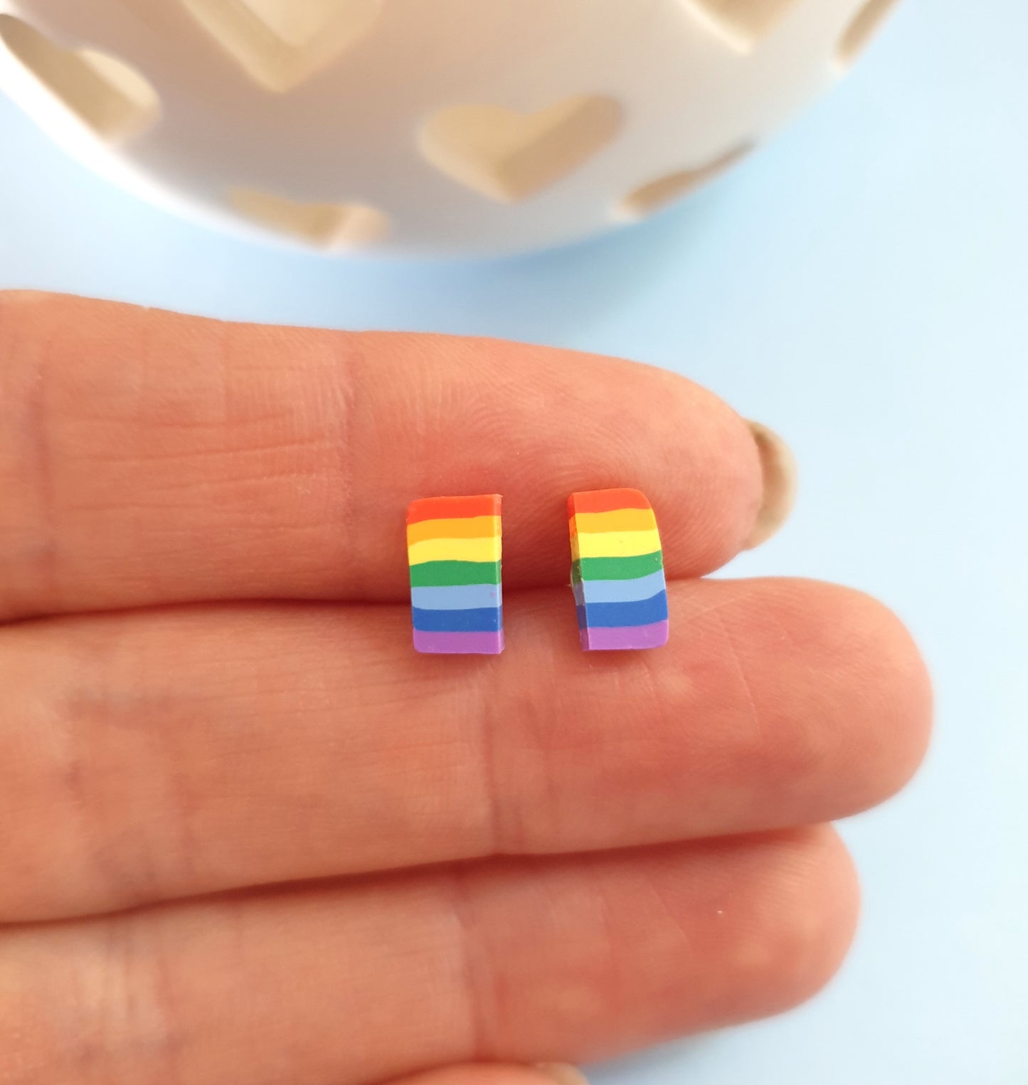 Rainbow Hypoallergenic Studs. Pride, LGBTQ+, Rainbow Flag, Rainbow Colours