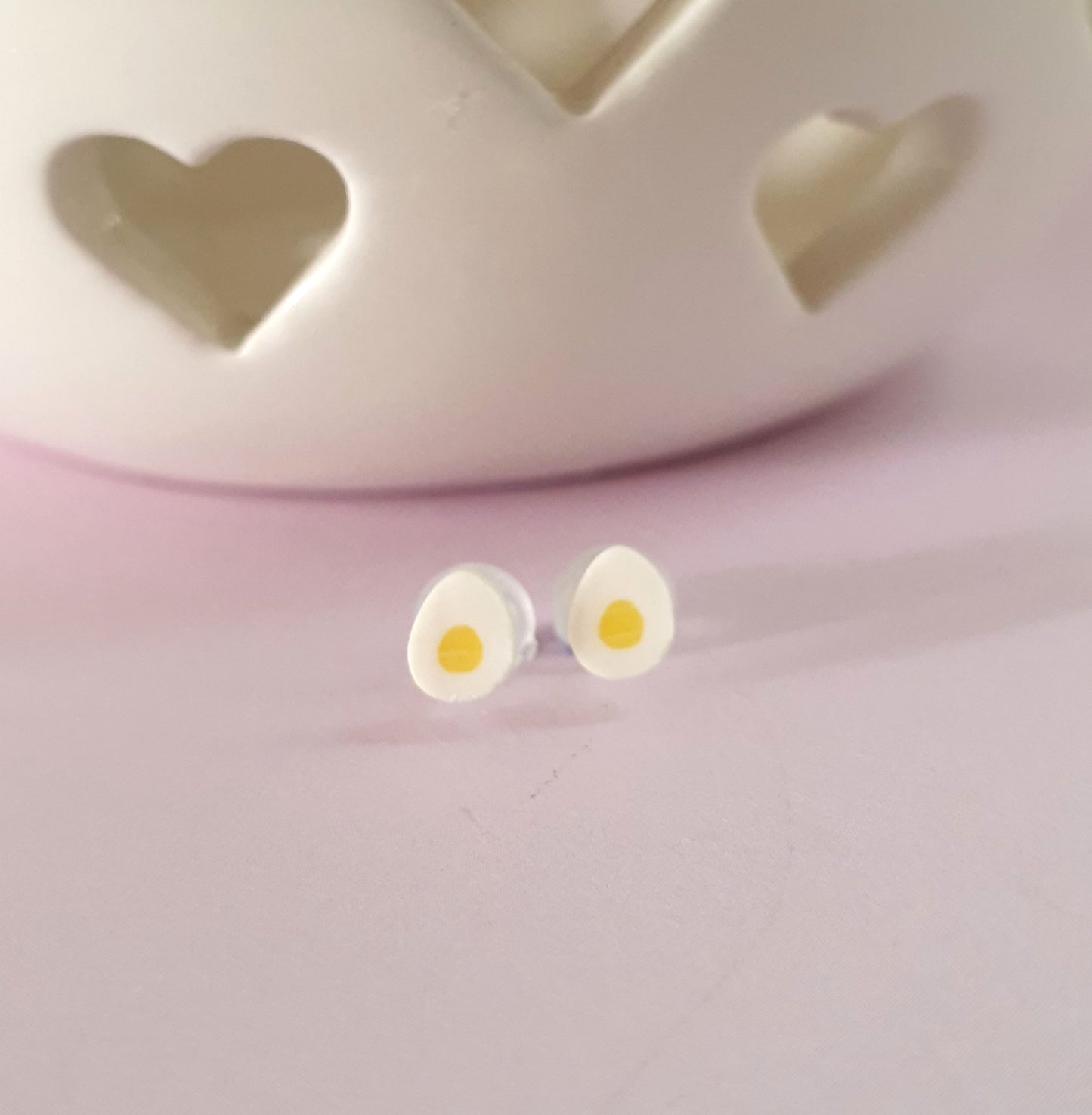 Egg on Toast Hypoallergenic Stud Earrings. Quirky Earrings. Egg Earrings. Foodie Jewellery Jewelry