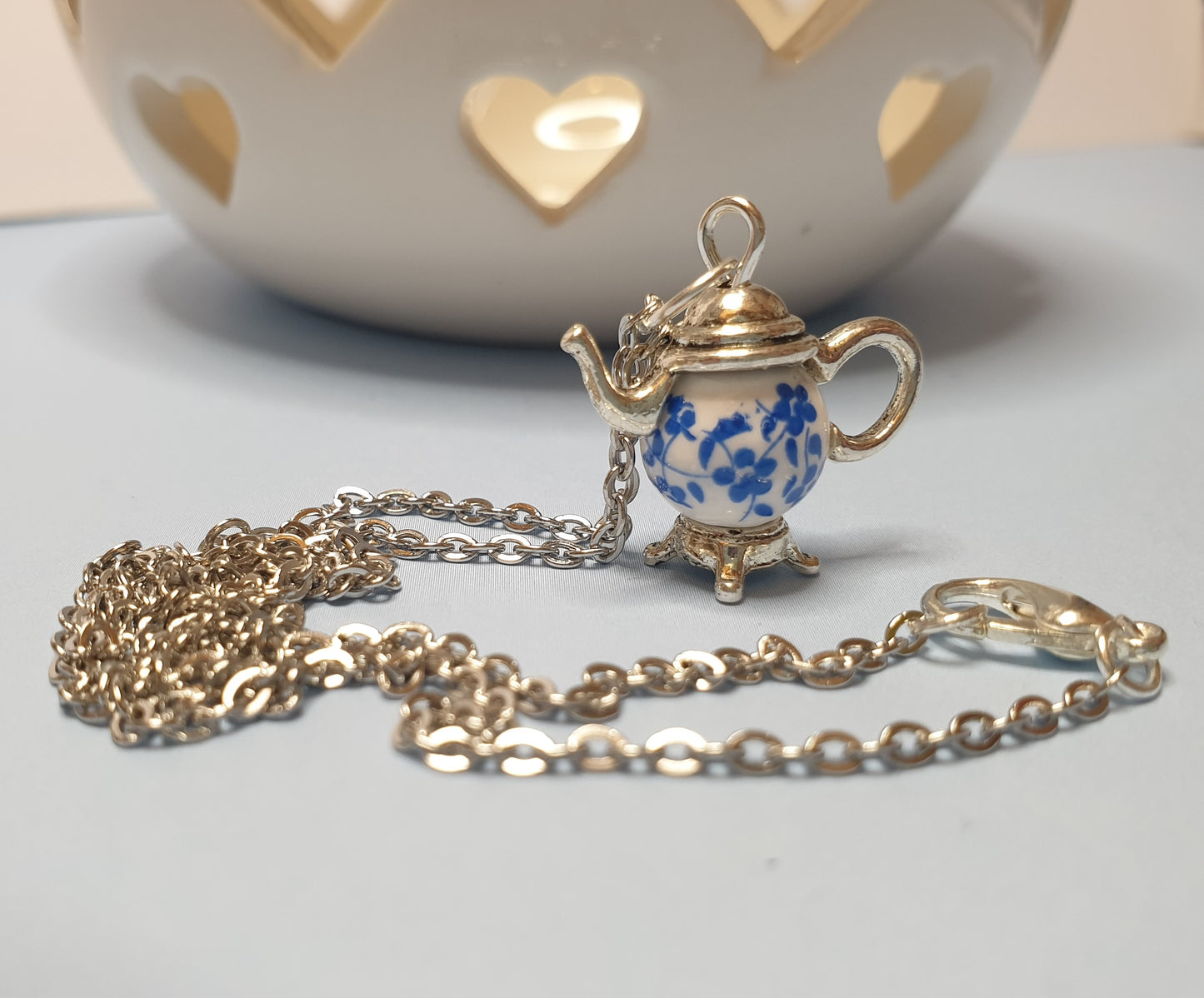 Tea For Two Necklace and Earring Set. Nickel Free Wires or Clip Ons