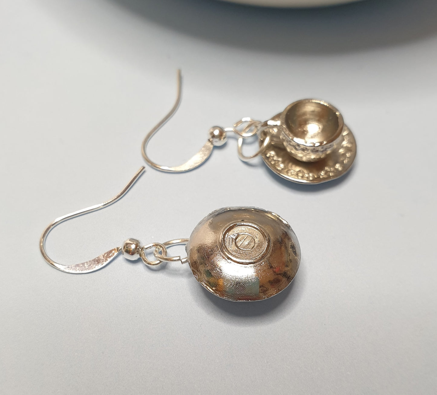 Tea For Two Necklace and Earring Set. Nickel Free Wires or Clip Ons