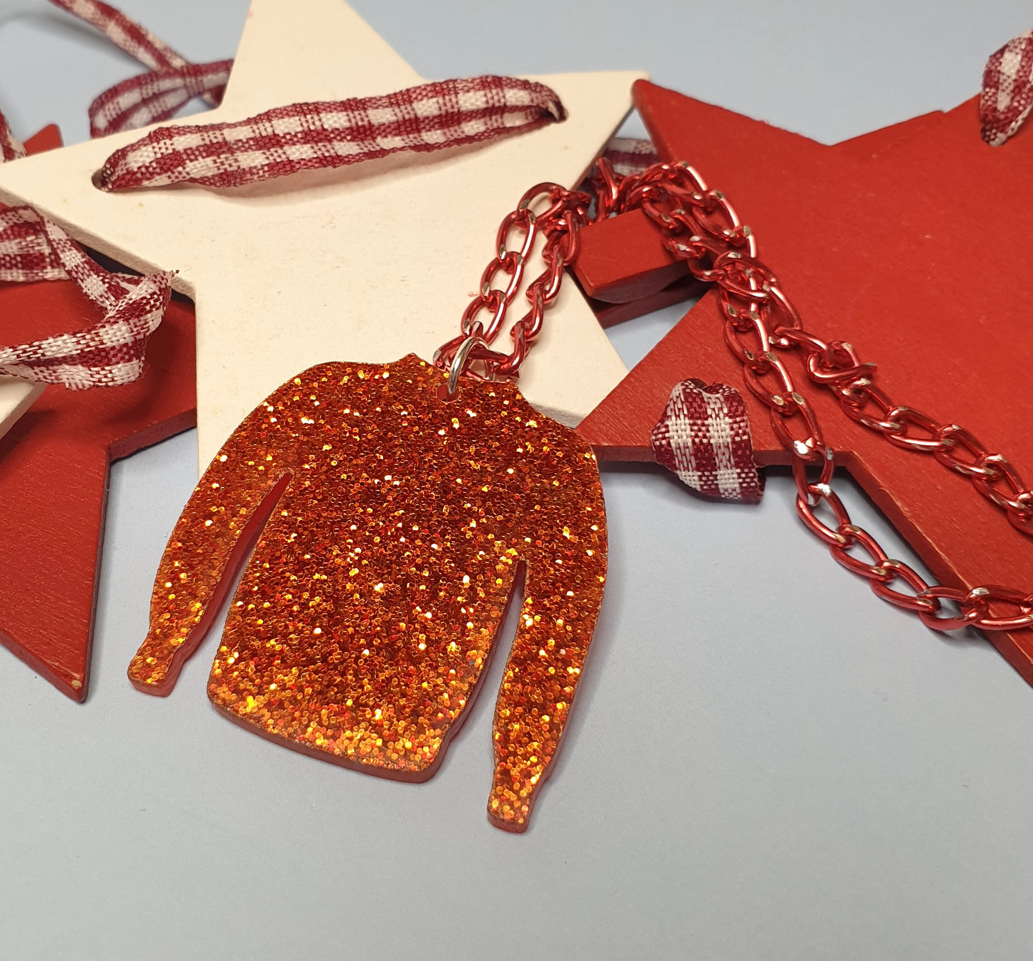 Glitter Christmas Jumper Necklace