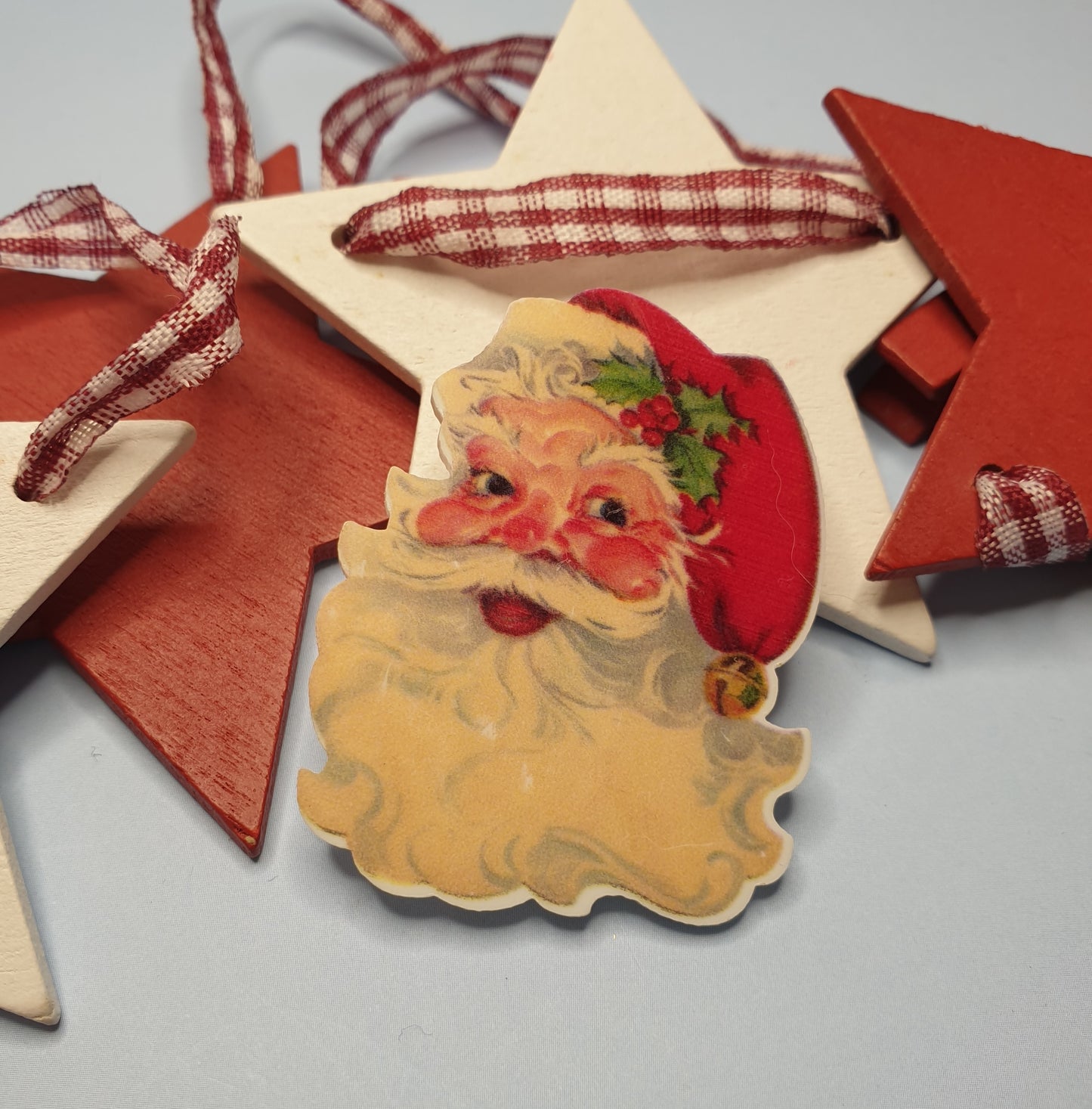 Traditional Classic Style Santa Design Badge