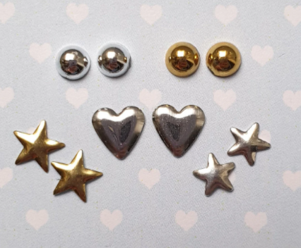 Small Gold and Silver Studs. Hypoallergenic, Allergy, Lead and Nickel Free. School, Subtle, Basic, Gift, Earrings, Work