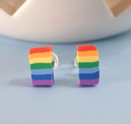 Rainbow Hypoallergenic Studs. Pride, LGBTQ+, Rainbow Flag, Rainbow Colours