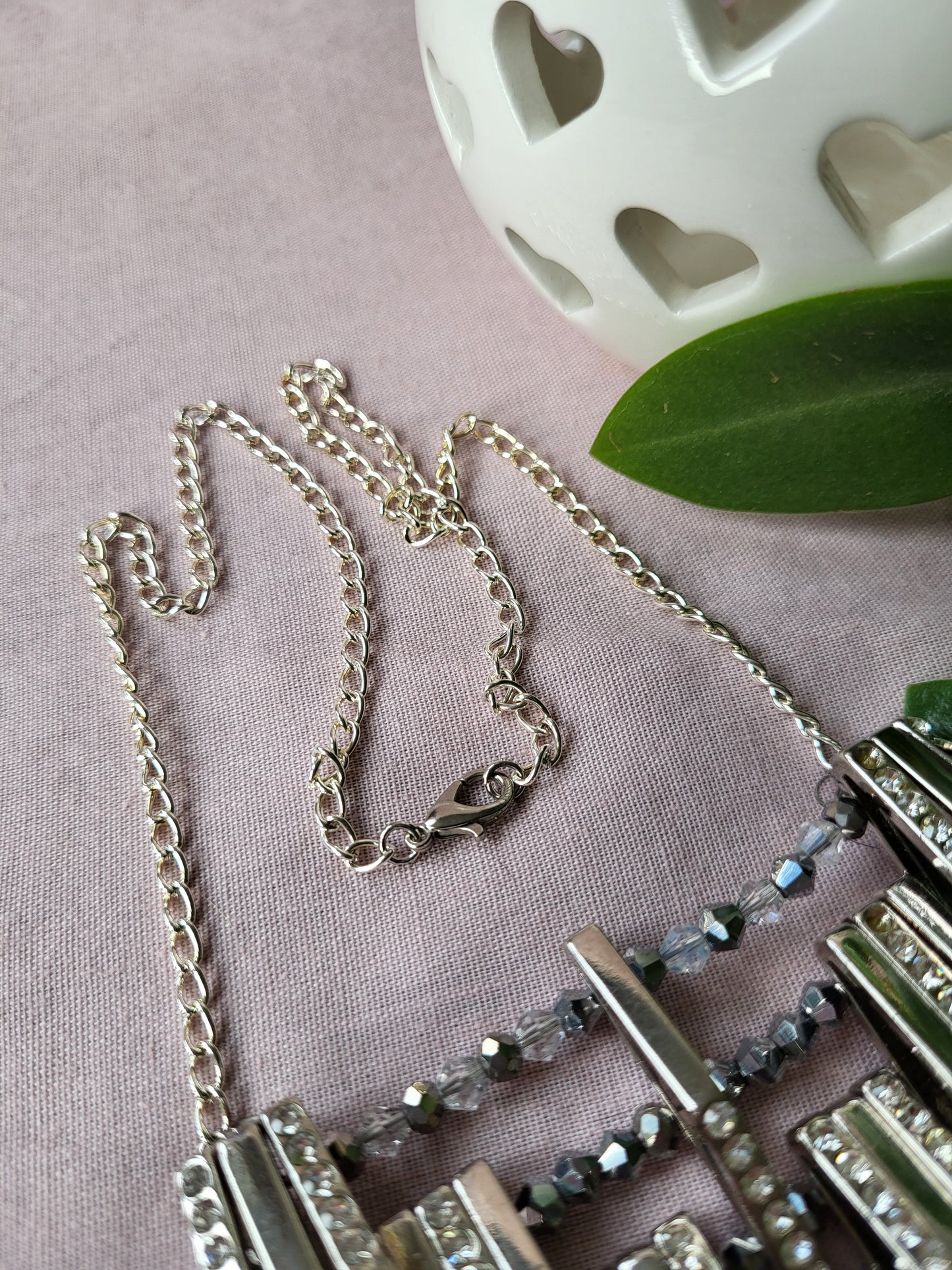 Upcycled Silver Chunky Statement Necklace