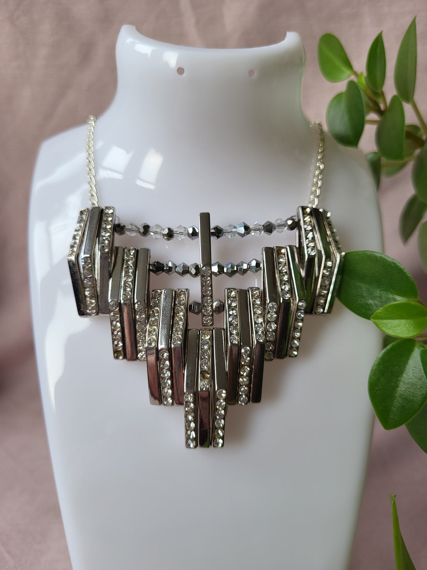 Upcycled Silver Chunky Statement Necklace