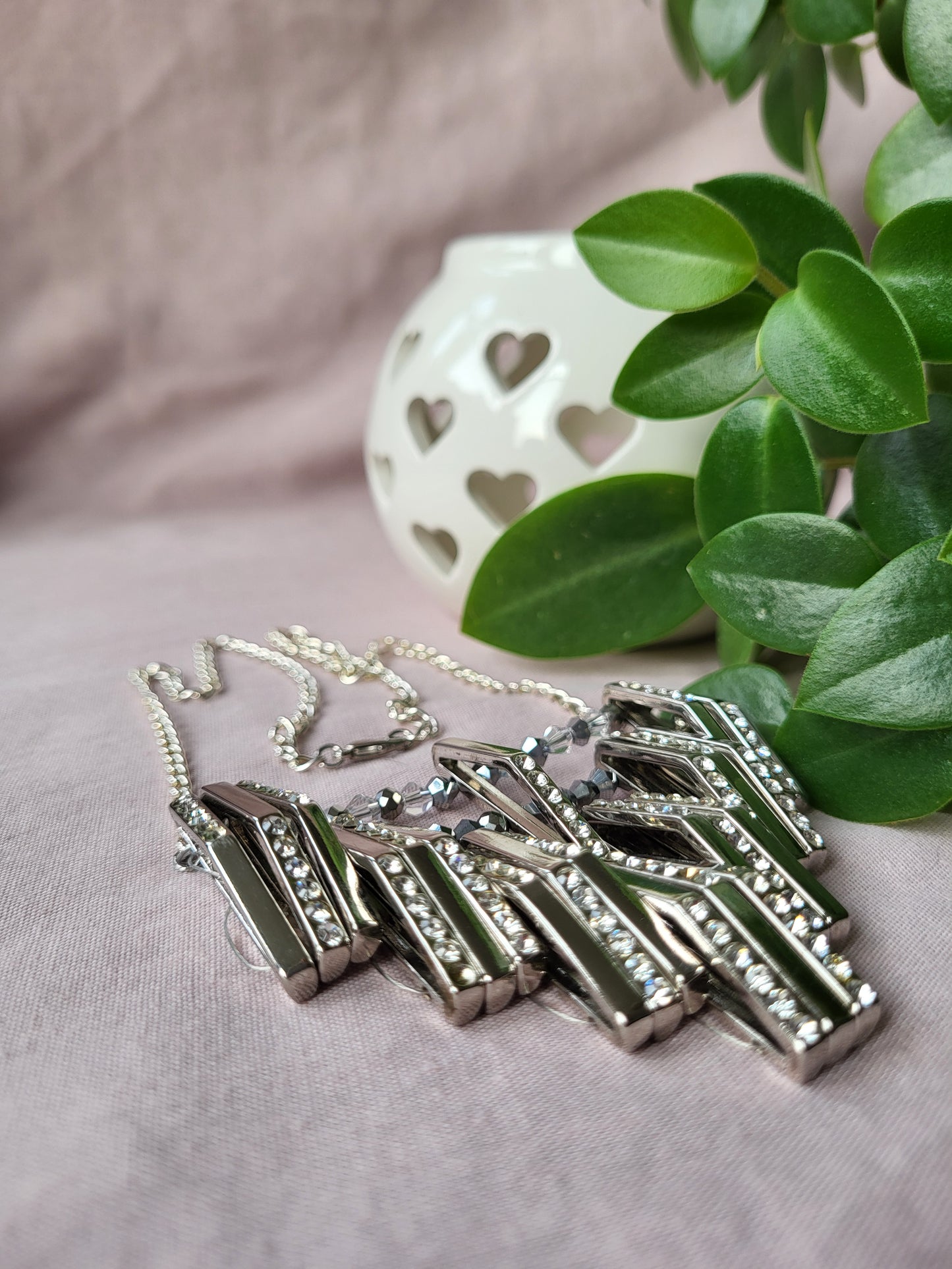 Upcycled Silver Chunky Statement Necklace