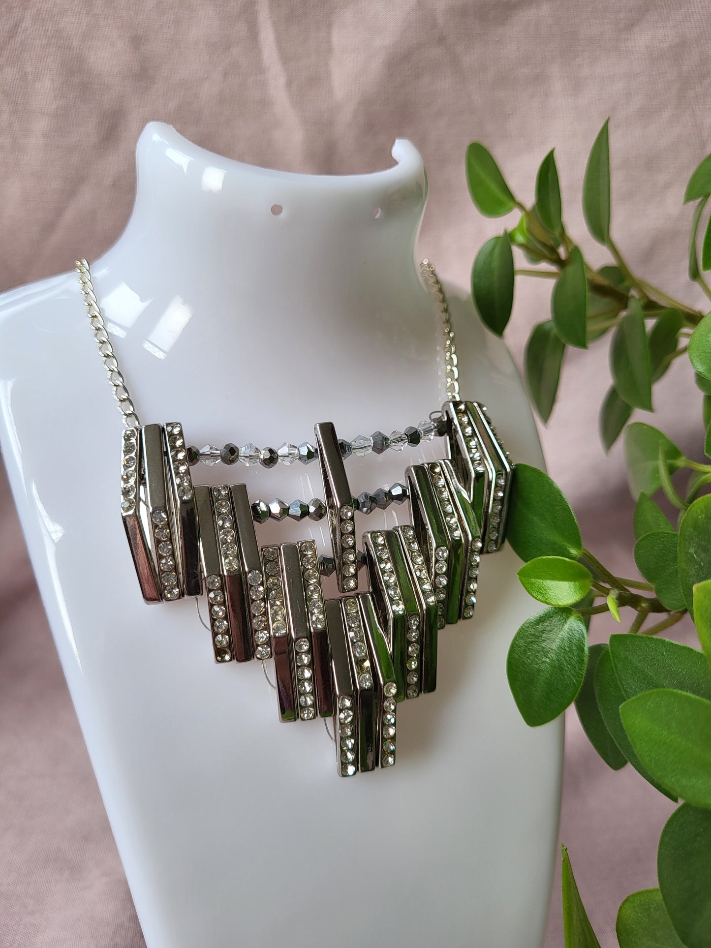 Upcycled Silver Chunky Statement Necklace