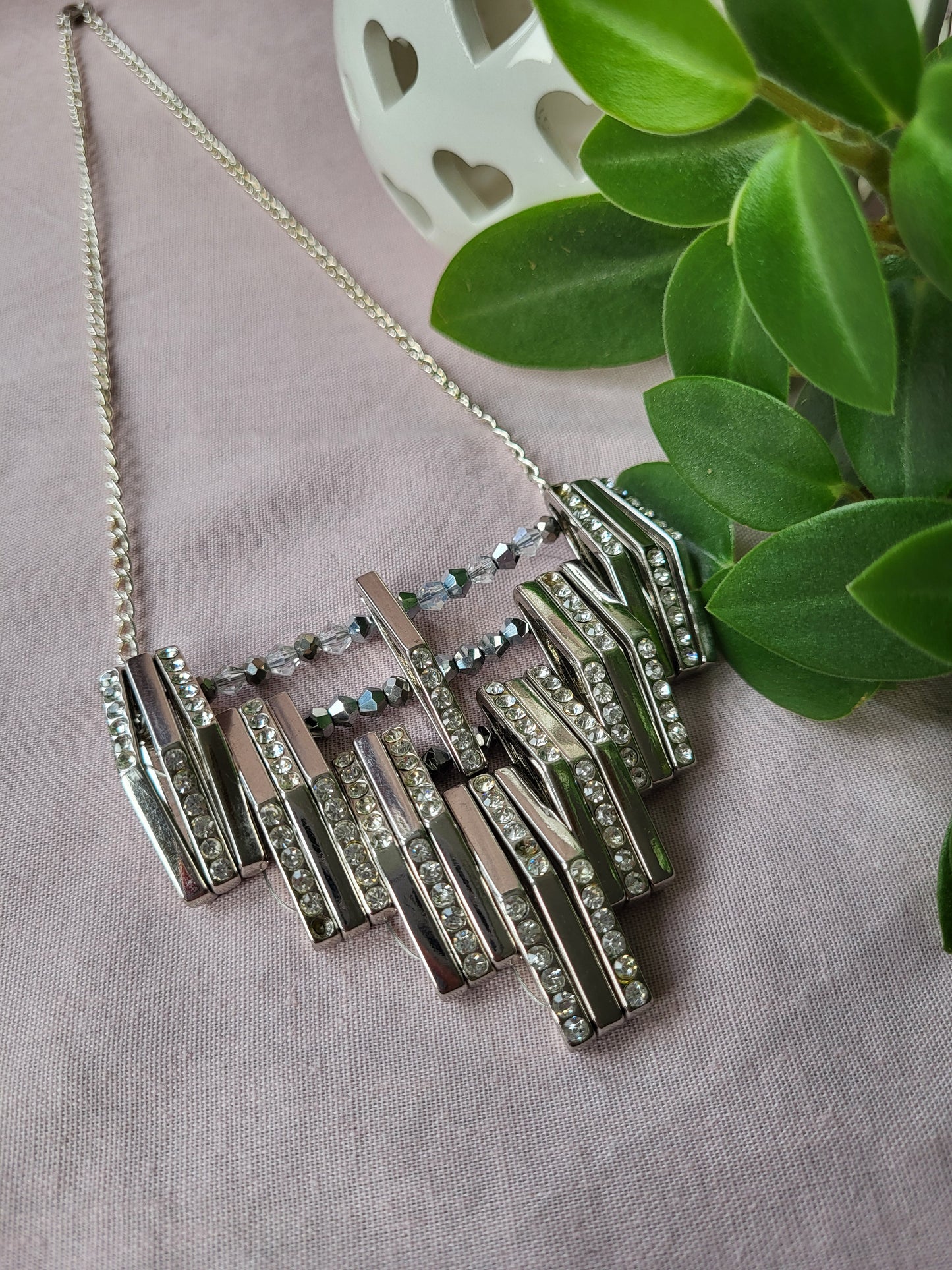 Upcycled Silver Chunky Statement Necklace