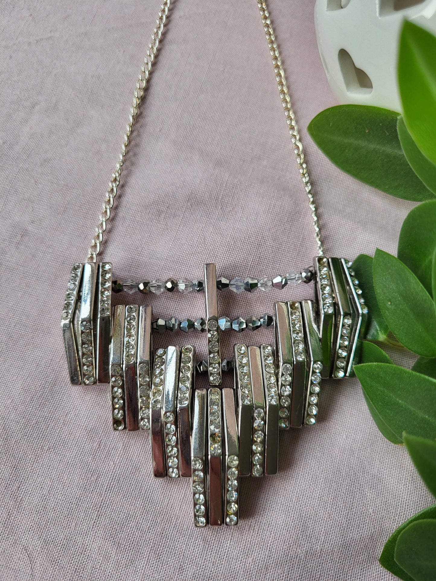 Upcycled Silver Chunky Statement Necklace