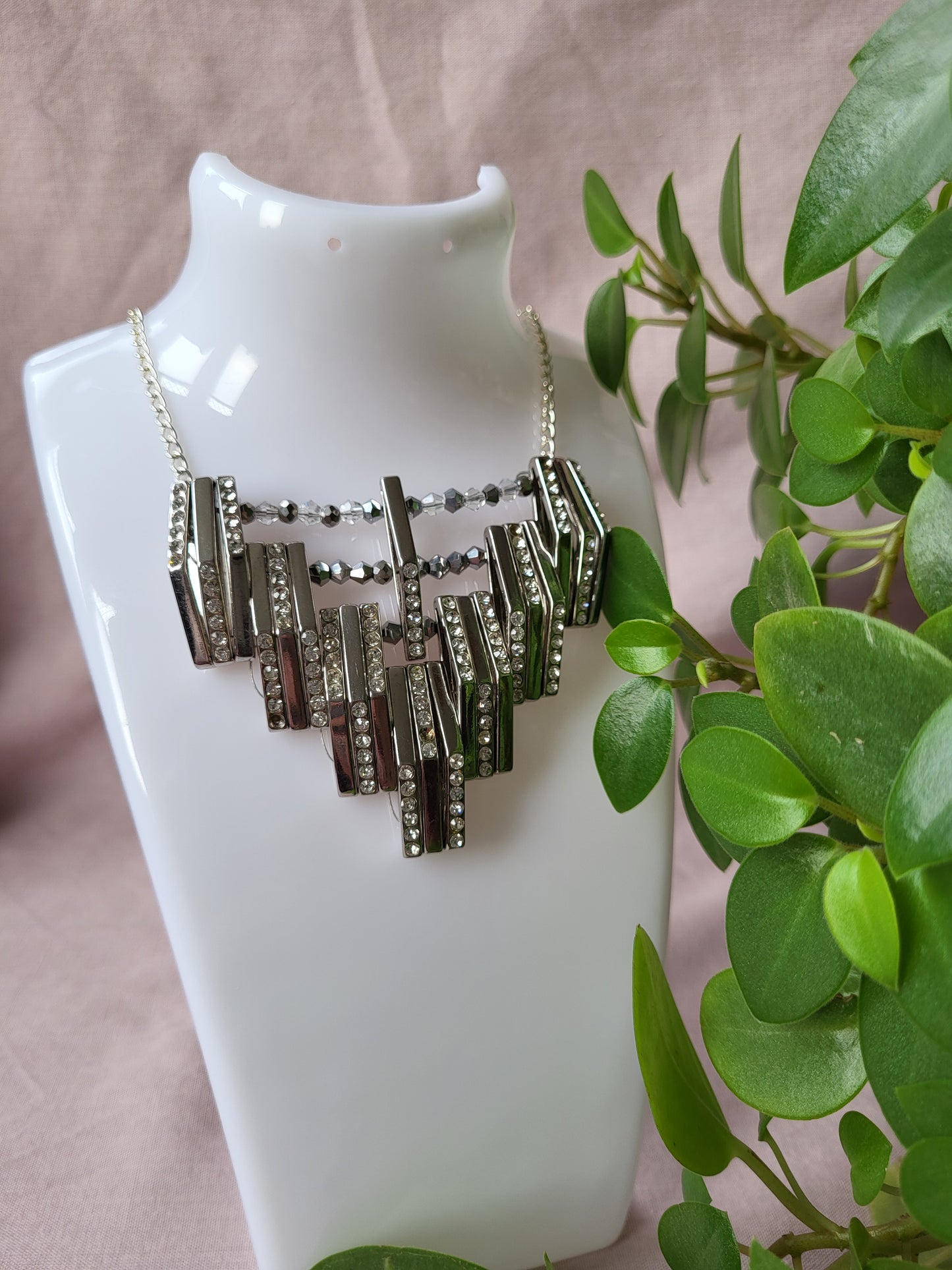Upcycled Silver Chunky Statement Necklace